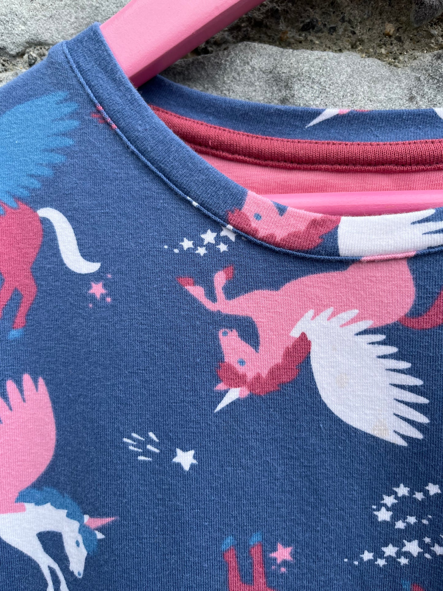 Unicorn navy dress 7y (122cm)