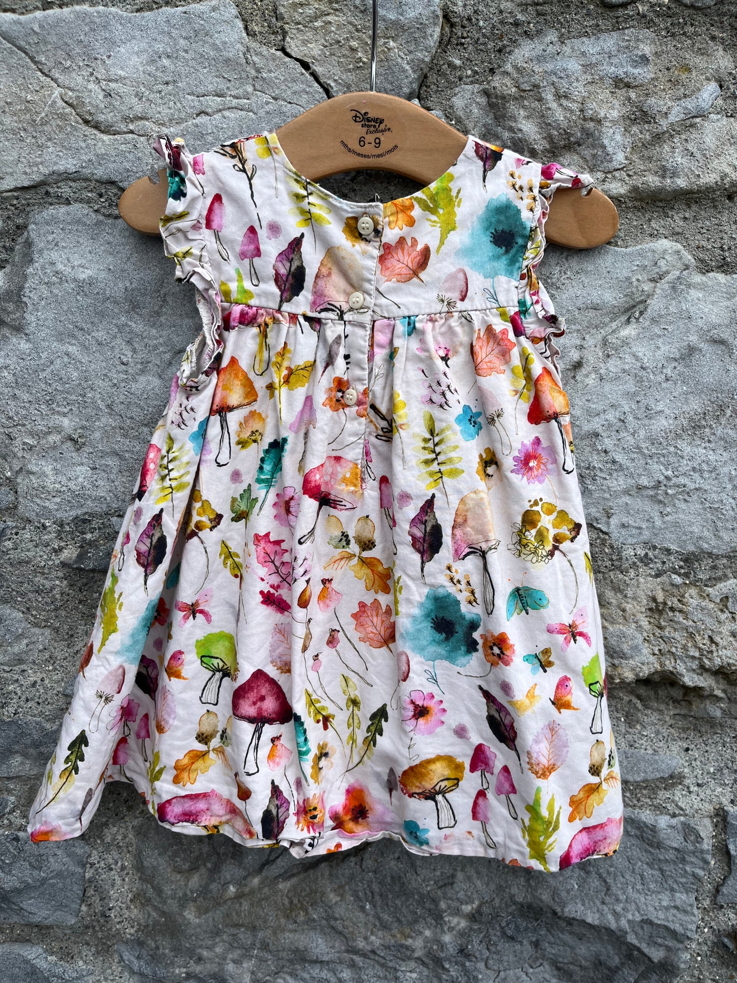 Mushroom dress 6-9m (68-74cm)