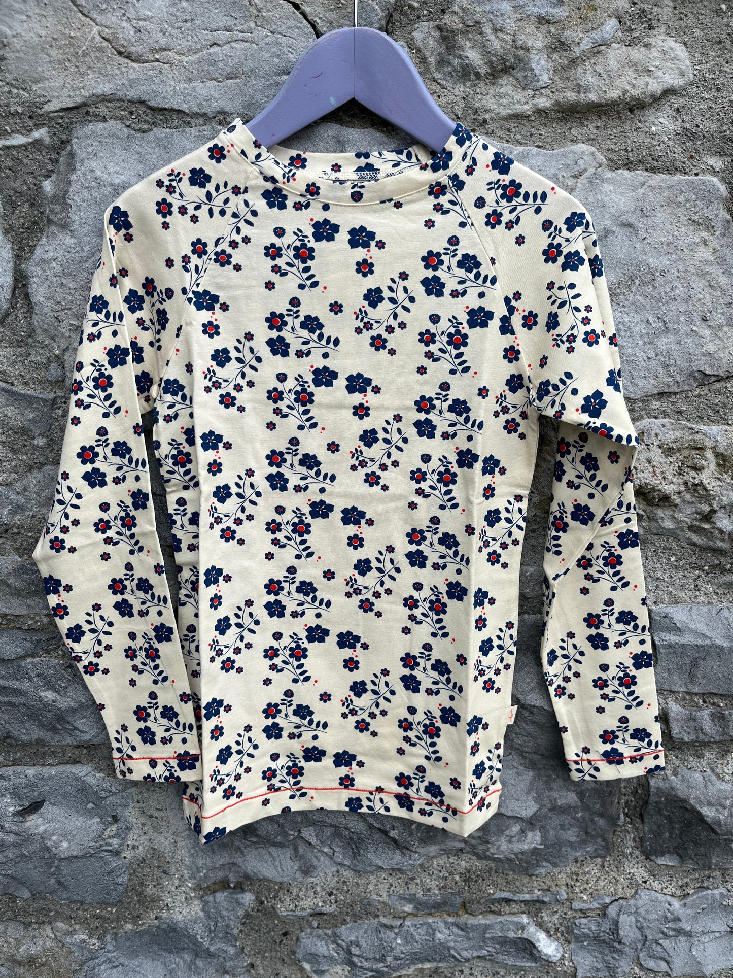 True blue flowers tee 6y (116cm)