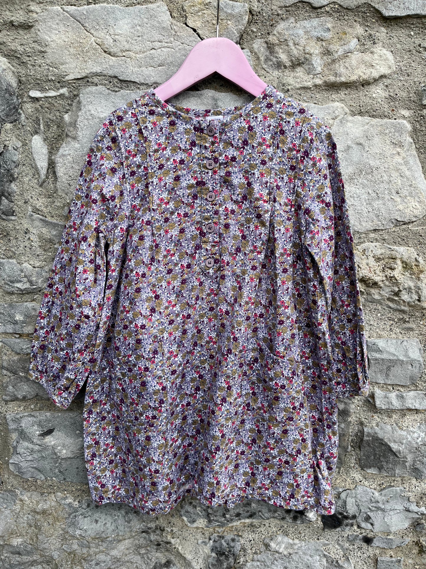 Purple floral dress 5-6y (110-116cm)