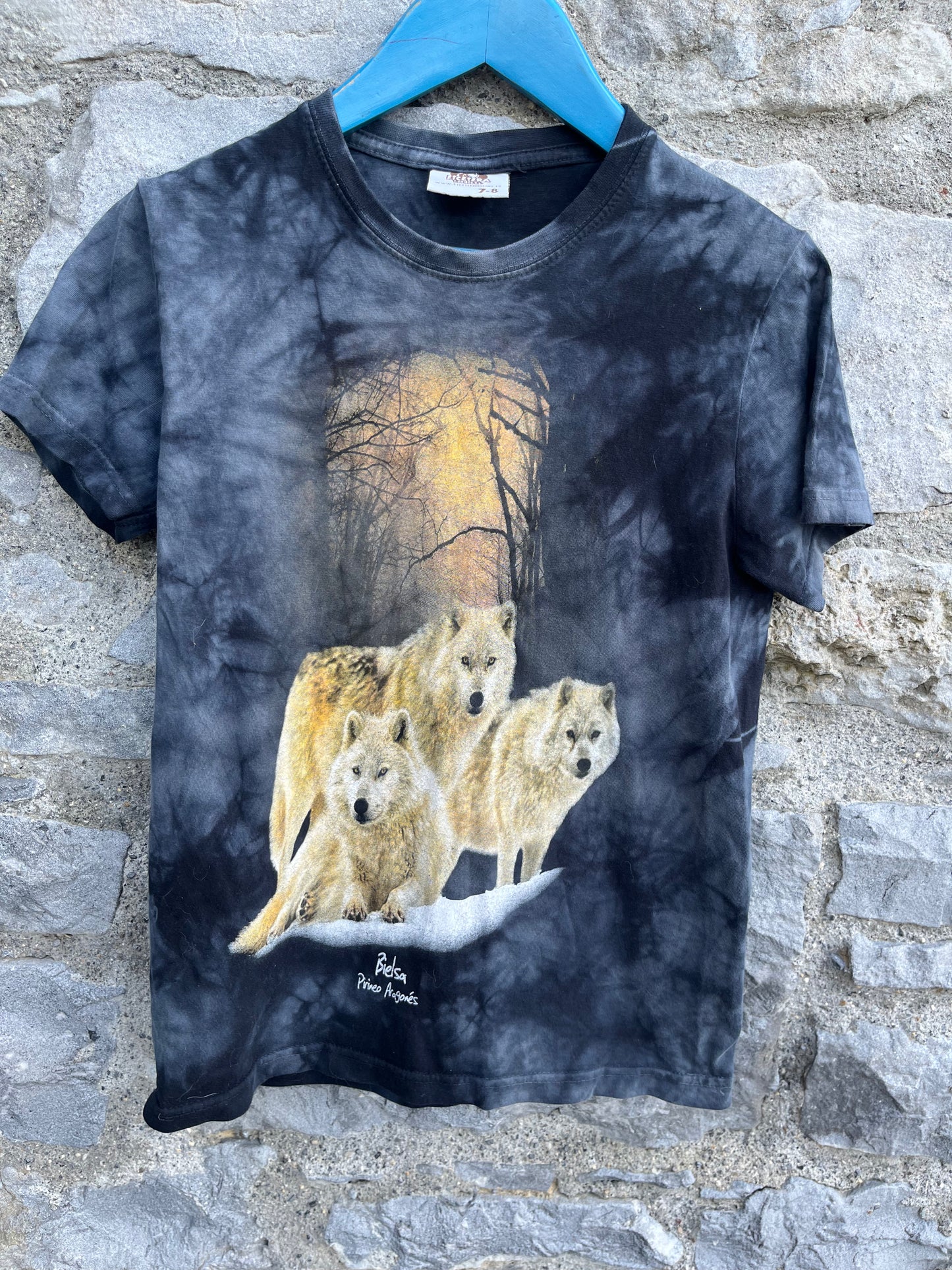 90s style wolves T-shirt 7-8y (122-128cm)