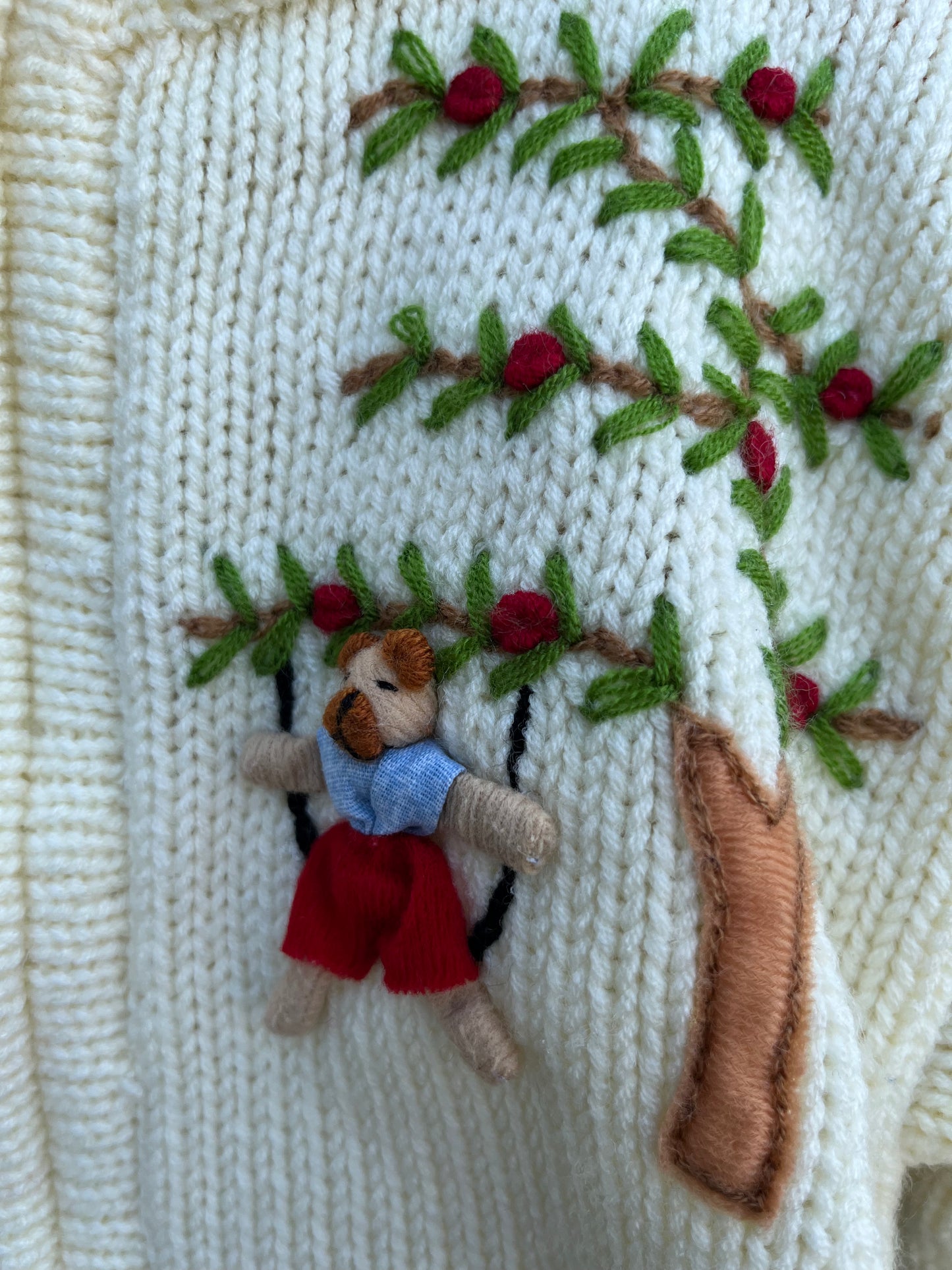 Embroidered beige Peruvian cardigan 18-24m (86-92cm)