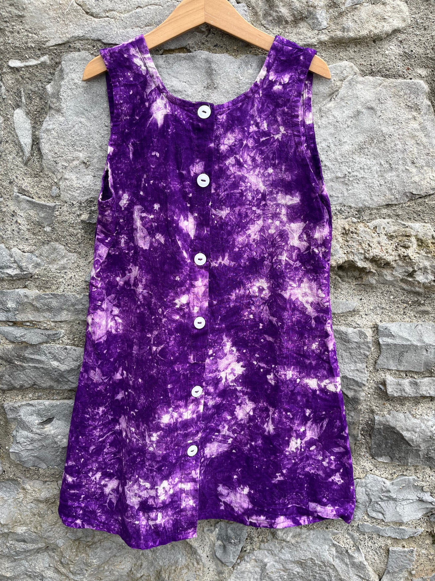 Purple tie dye dress 9-10y (134-140cm)