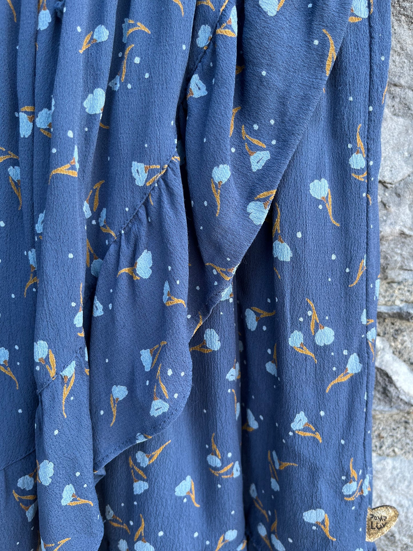 Navy flowers dress 11-12y (146-152cm)