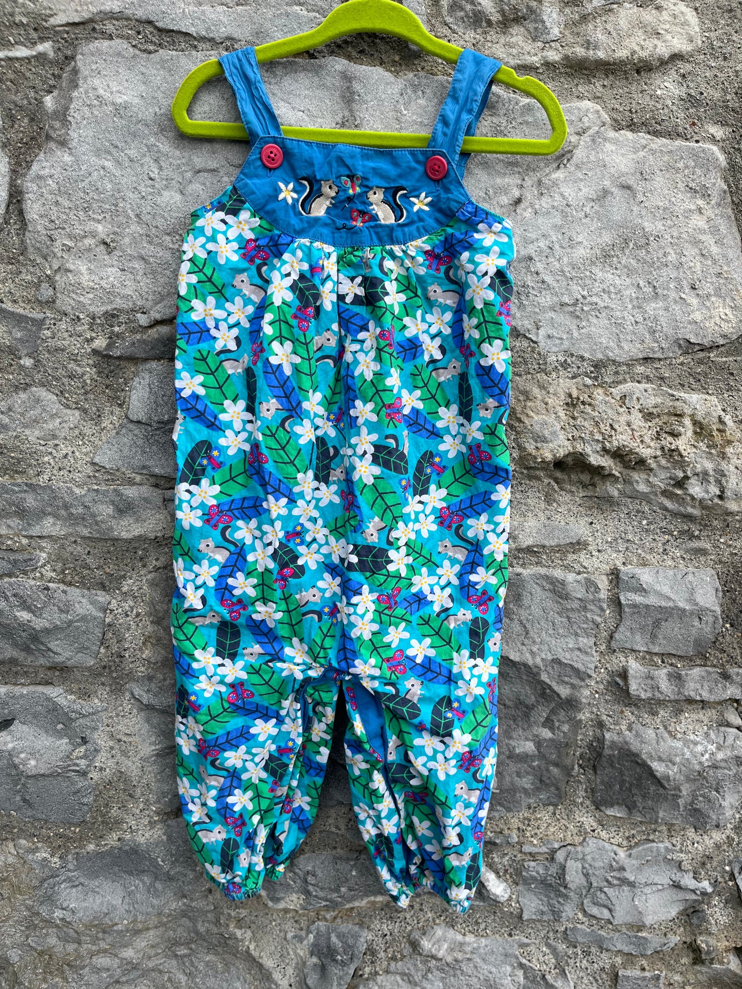 Squirrels dungarees 12-18m (80-86cm)