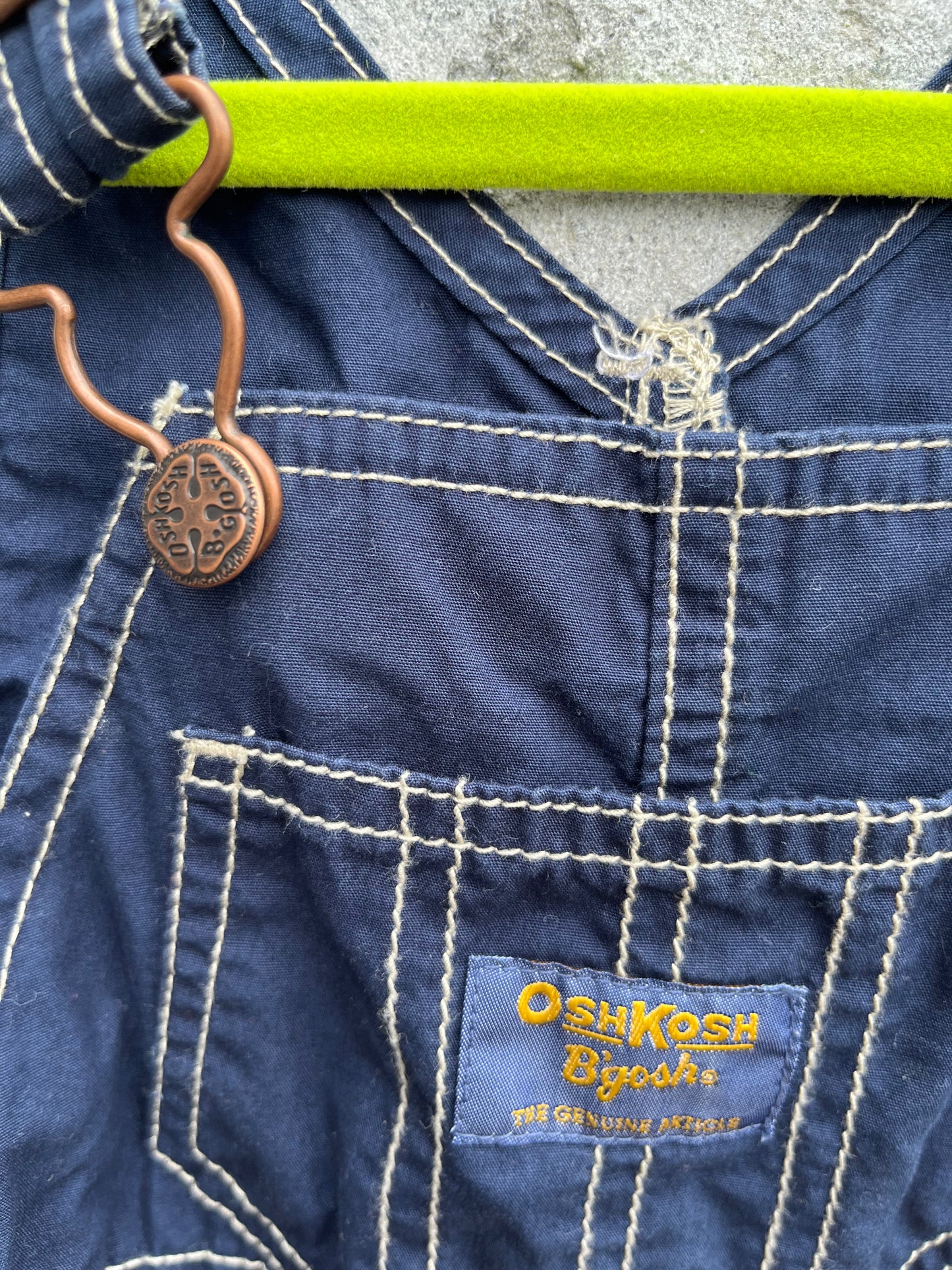 Navy short dungarees 3-6m (62-68cm)