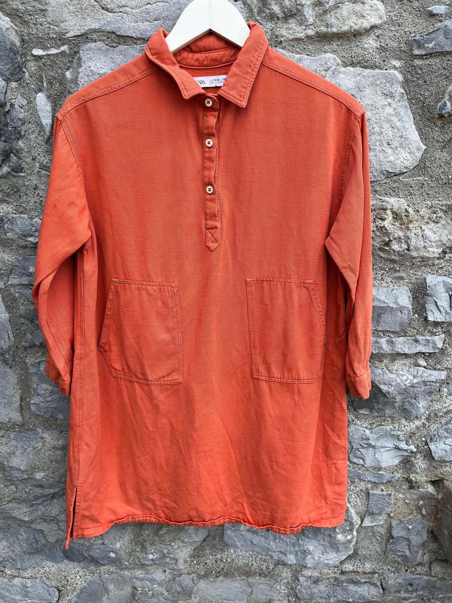 Orange denim tunic 11-12y (146-152cm)