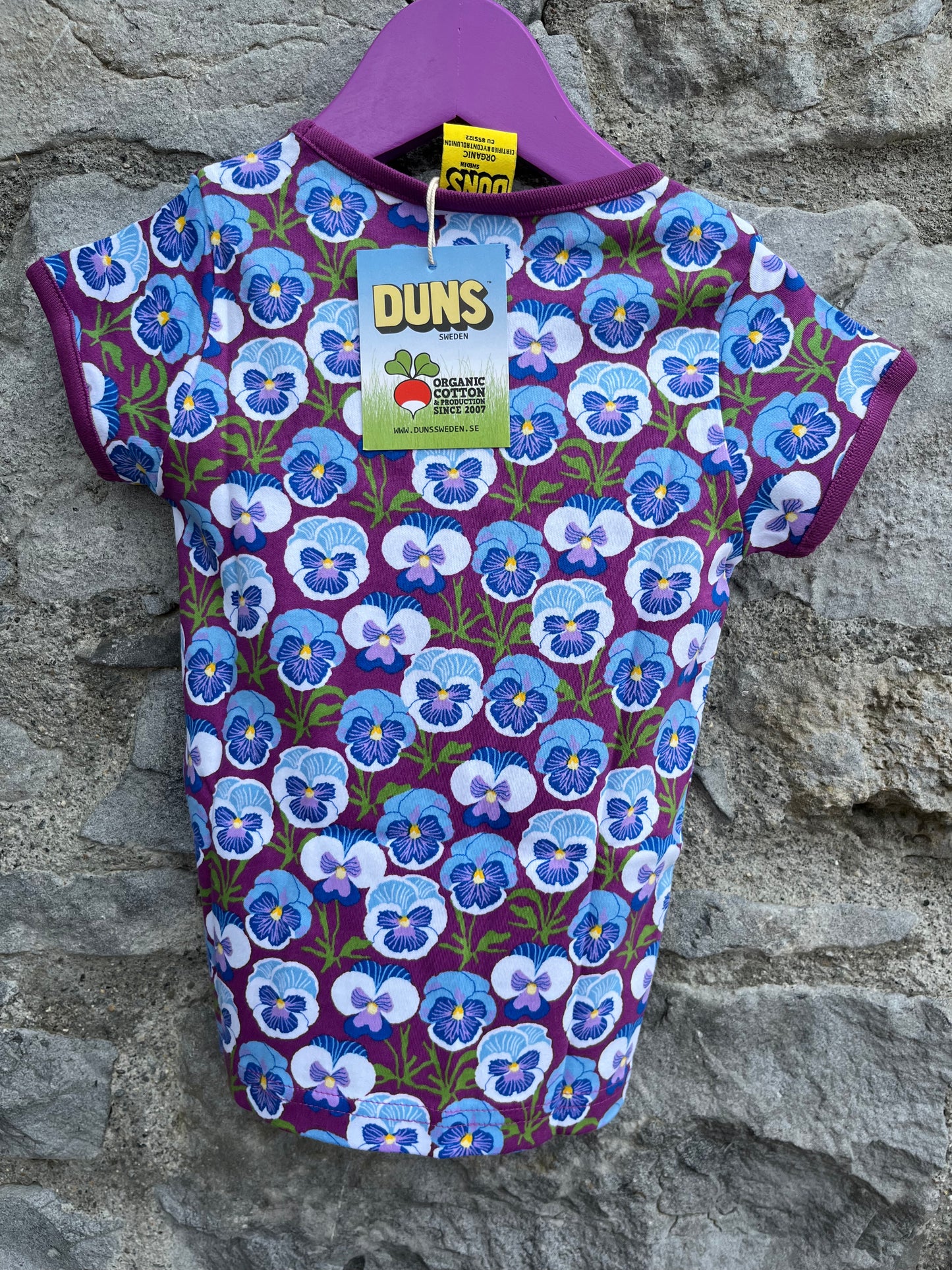Purple pansies top 2y (92cm)