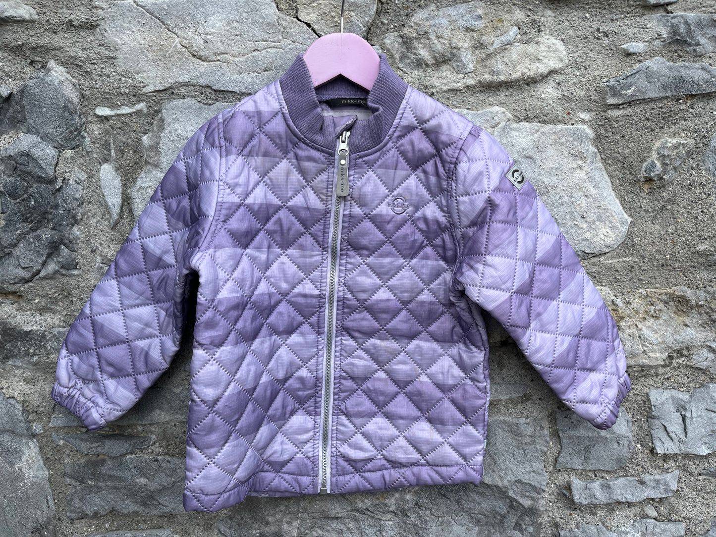 Purple quilted jacket 3y (98cm)
