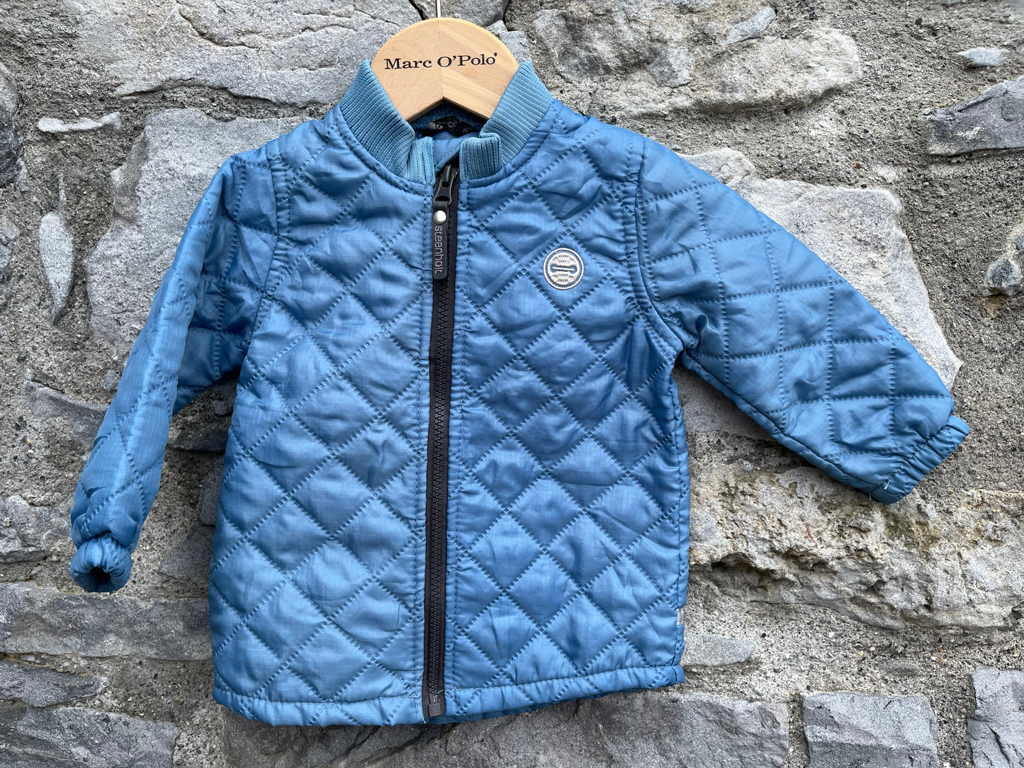Blue quilted jacket 9m (74cm)