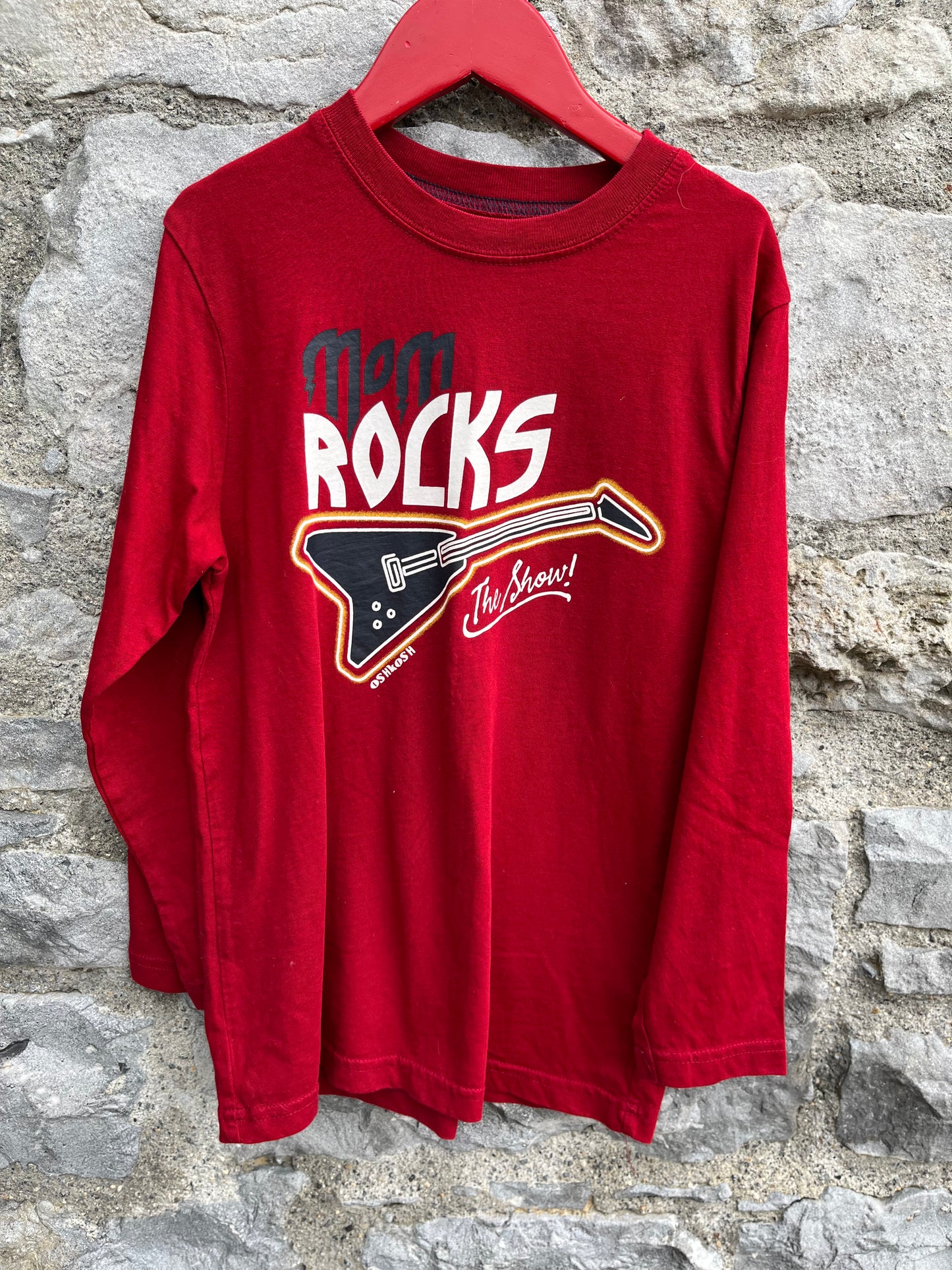 Mum rocks red top 7y (122cm)
