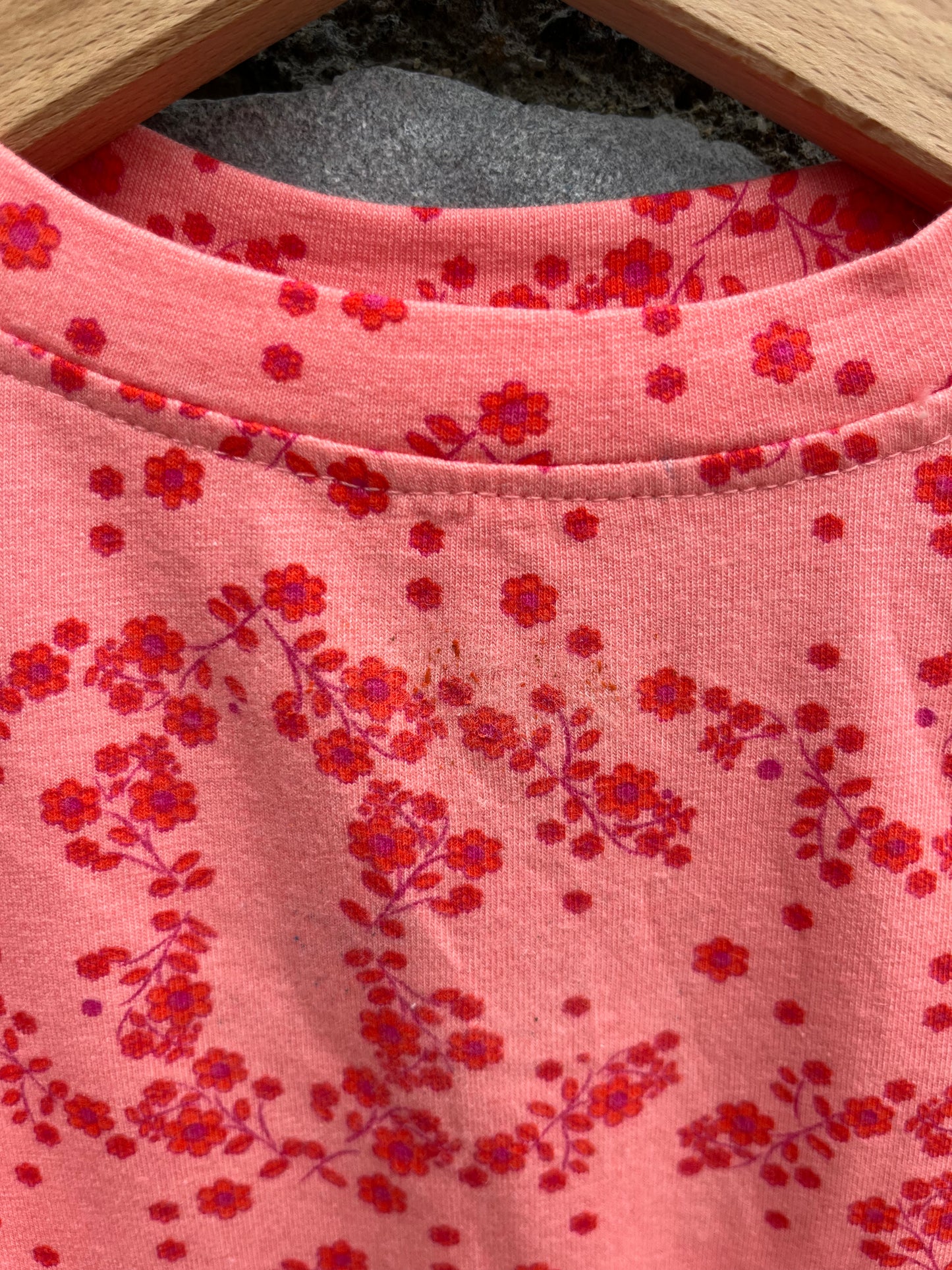 Pink floral top 12m (80cm)