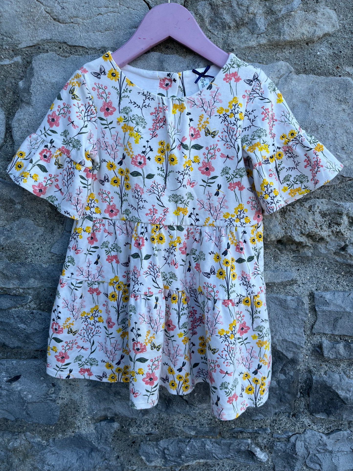 Floral white dress 2-3y (92-98cm)