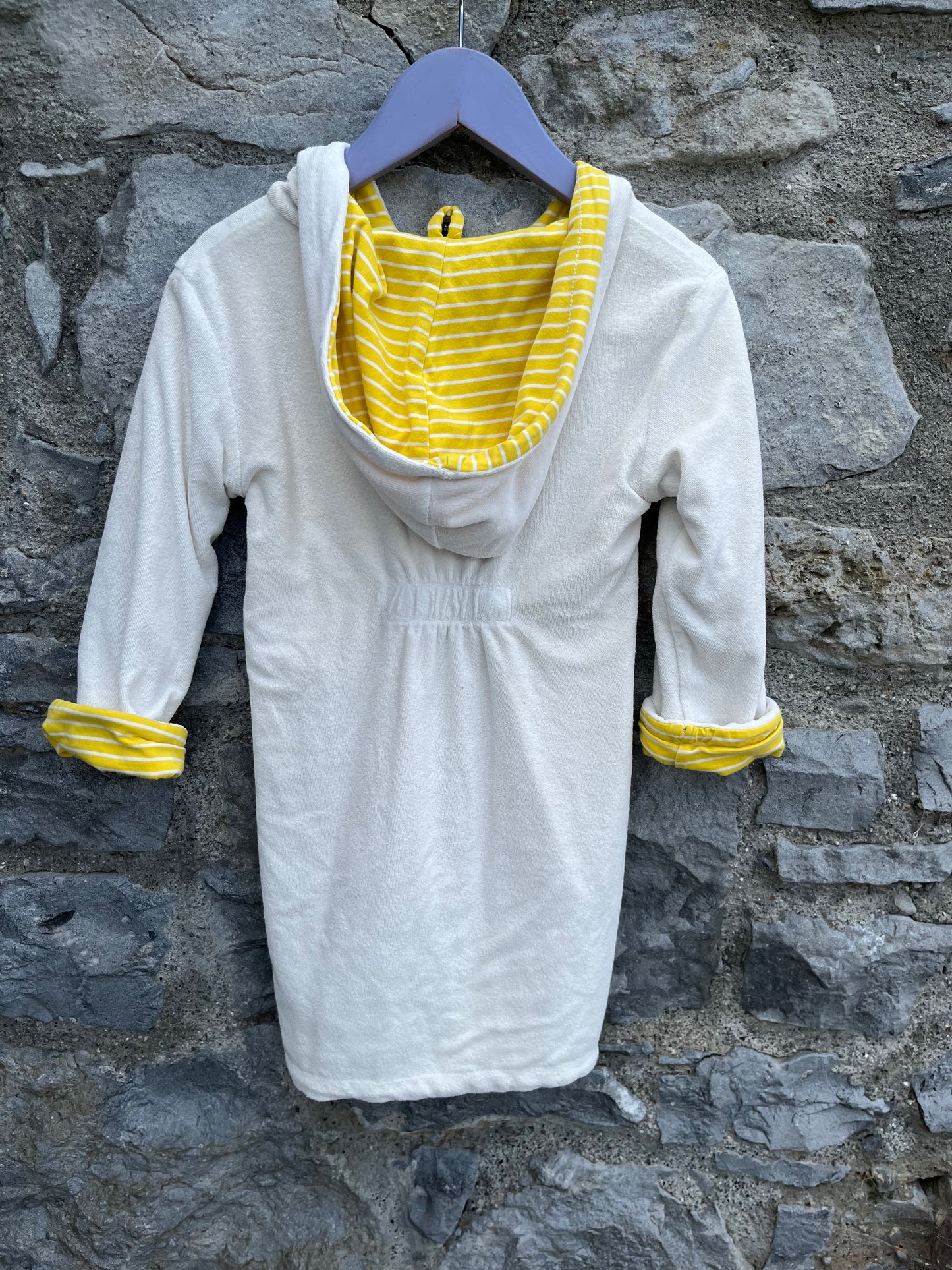 Yellow reversible towel hoodie 3-4y (98-104cm)