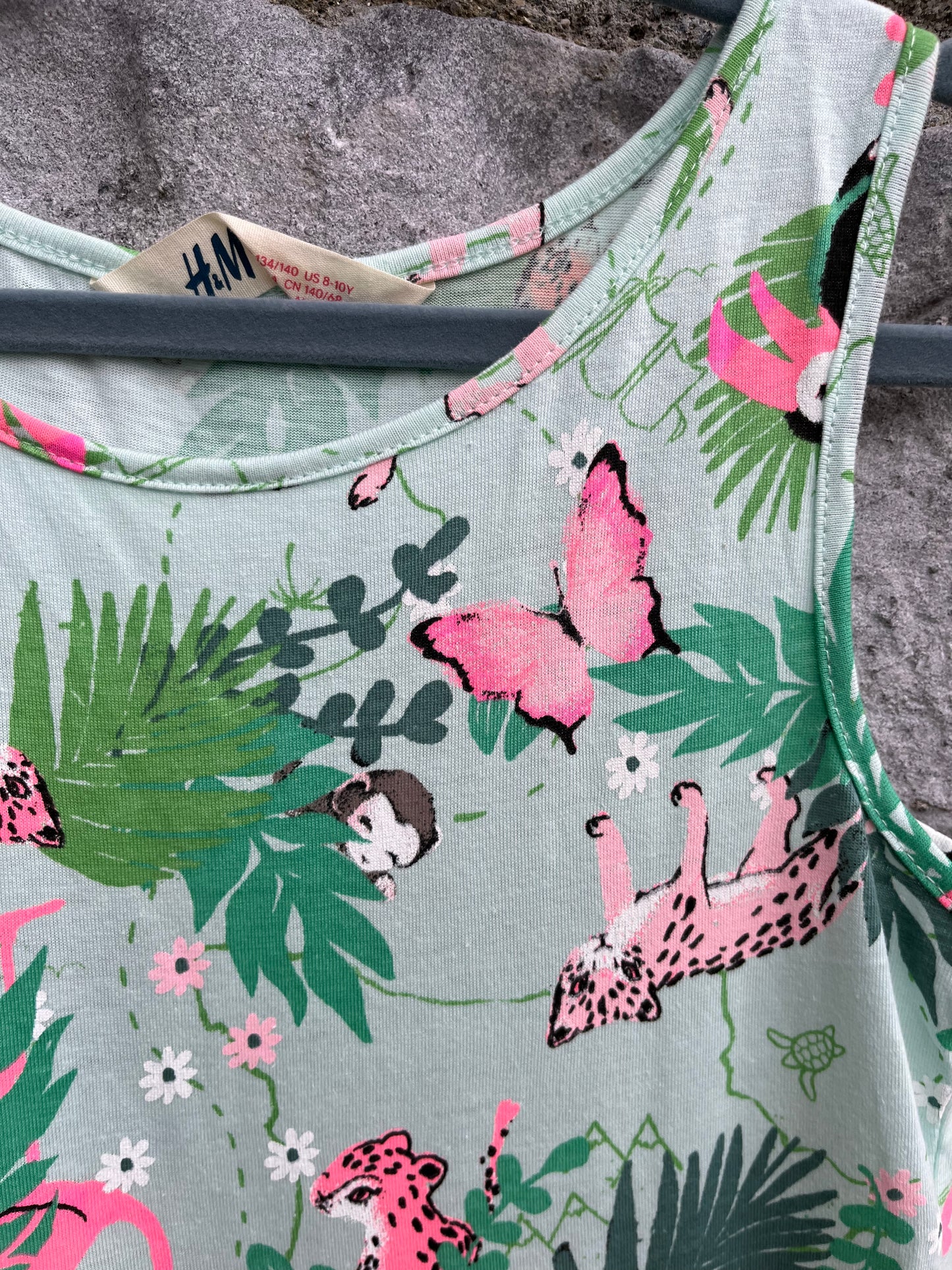 Green jungle dress 9-10y (134-140cm)