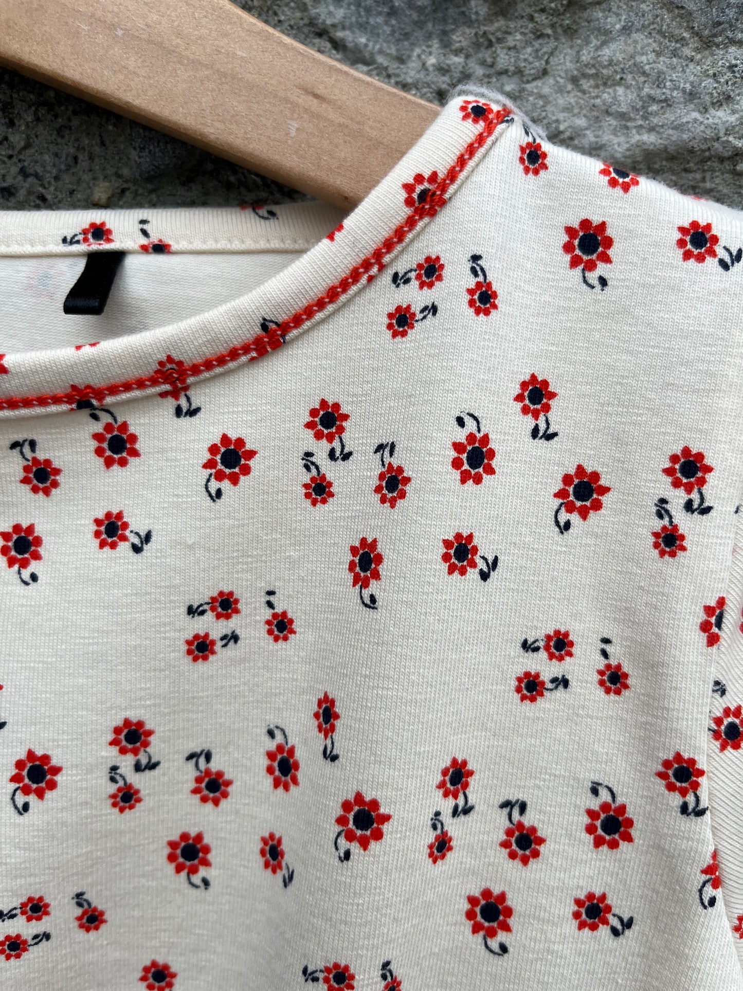 Floral white tunic 12m (80cm)