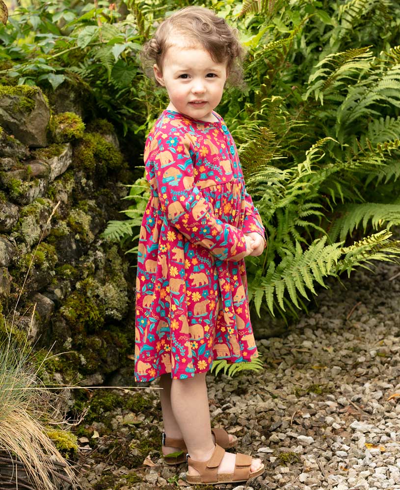 Bears maroon dress 4y (104cm)