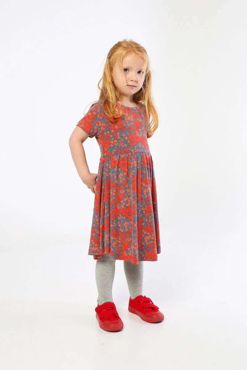 Berries Red&blue dress 3-4y (98-104cm)