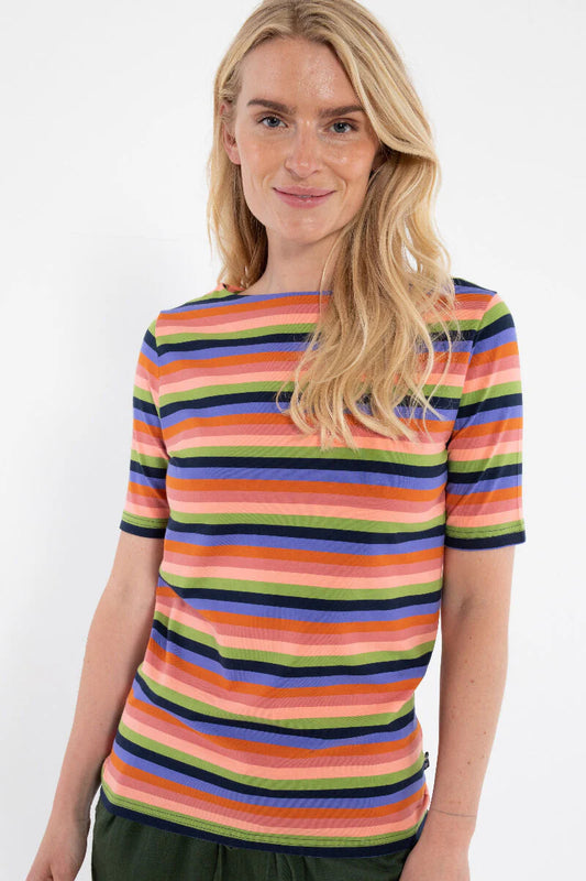 Pink stripy T-shirt uk 12