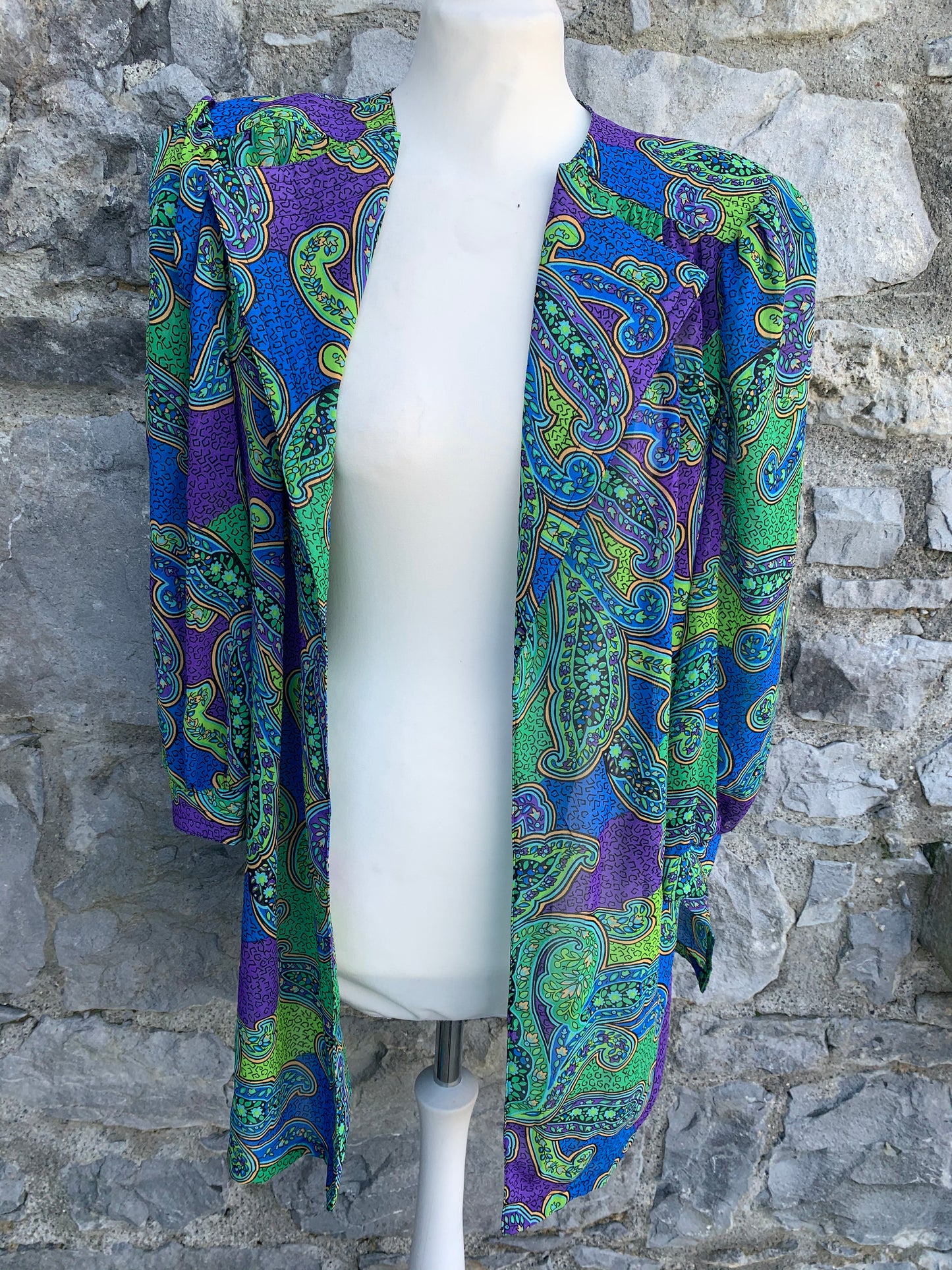 80s Green translucent blazer uk 12