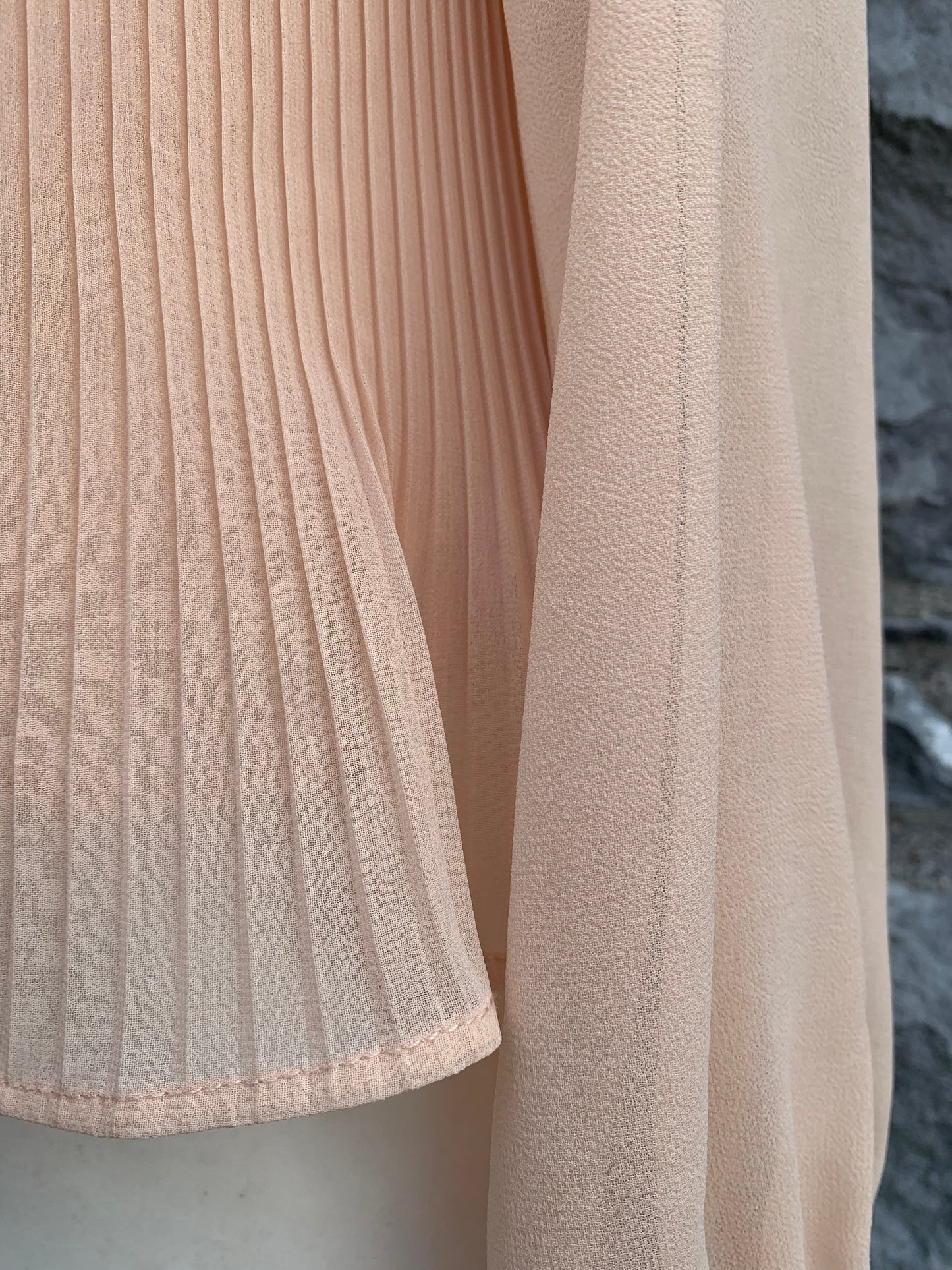 Peach pleated top uk 6