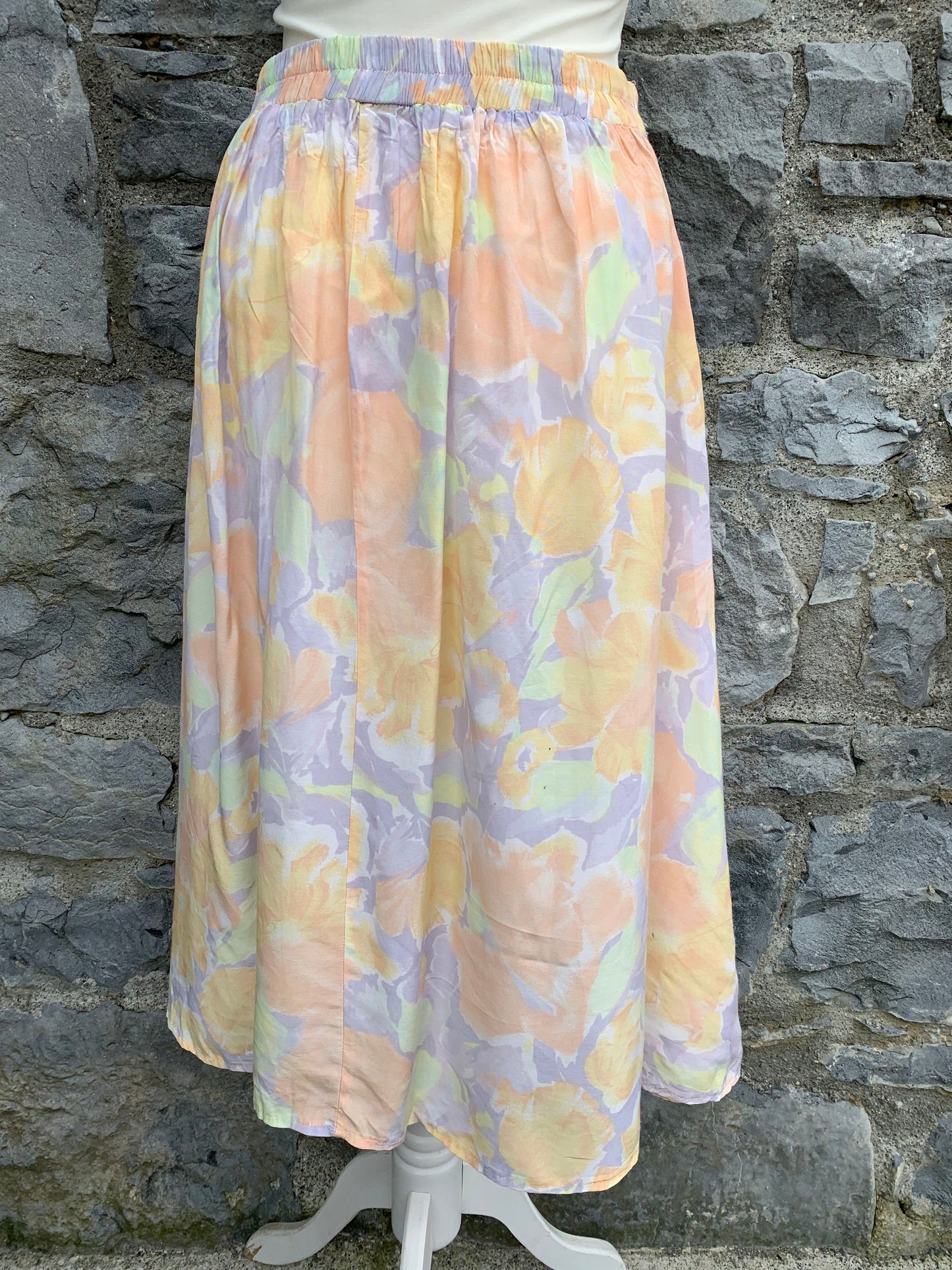Sinclair 80s pastel flowers skirt uk 10-12