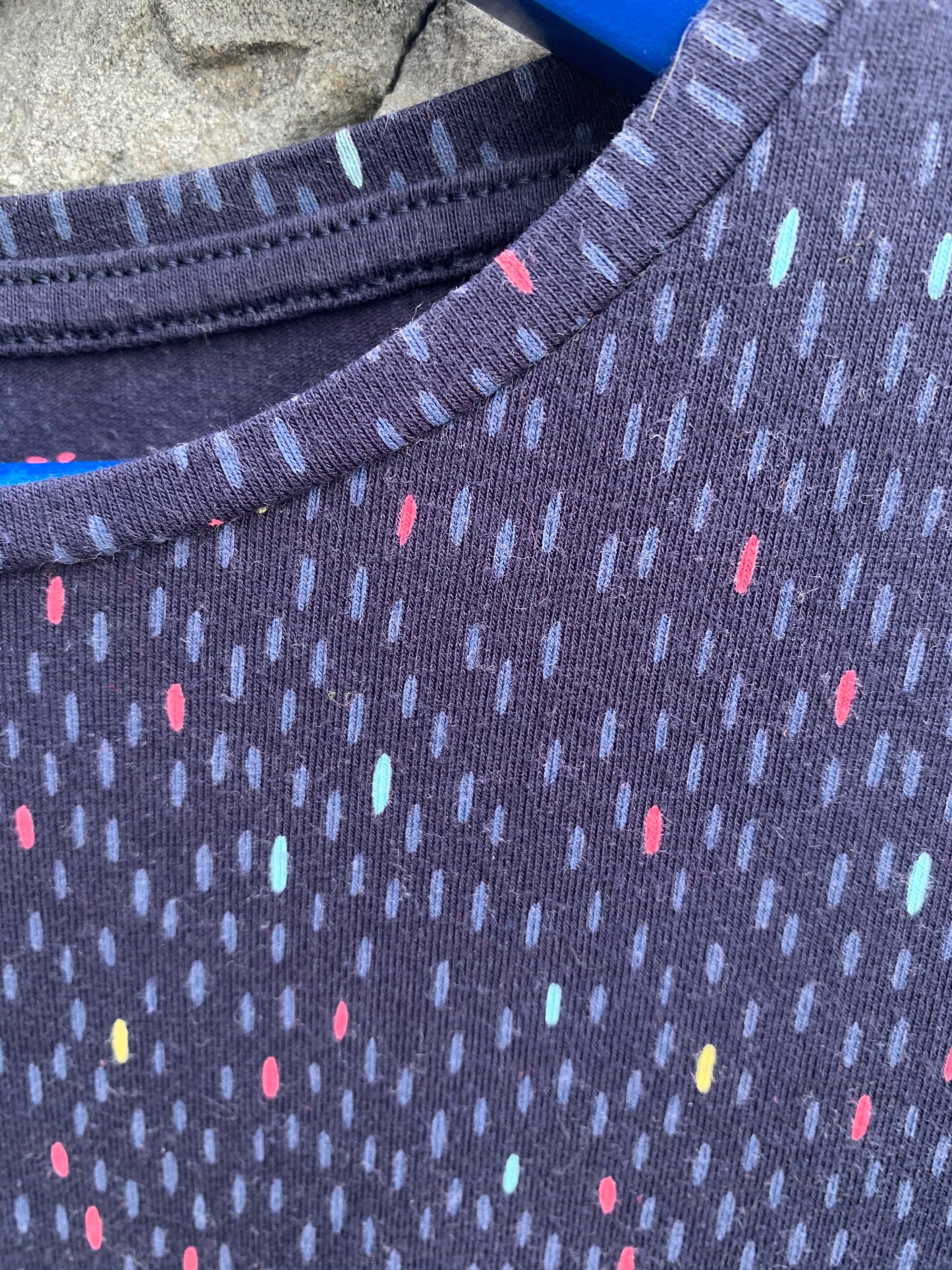 Navy spotty dress 5-6y (110-116cm)