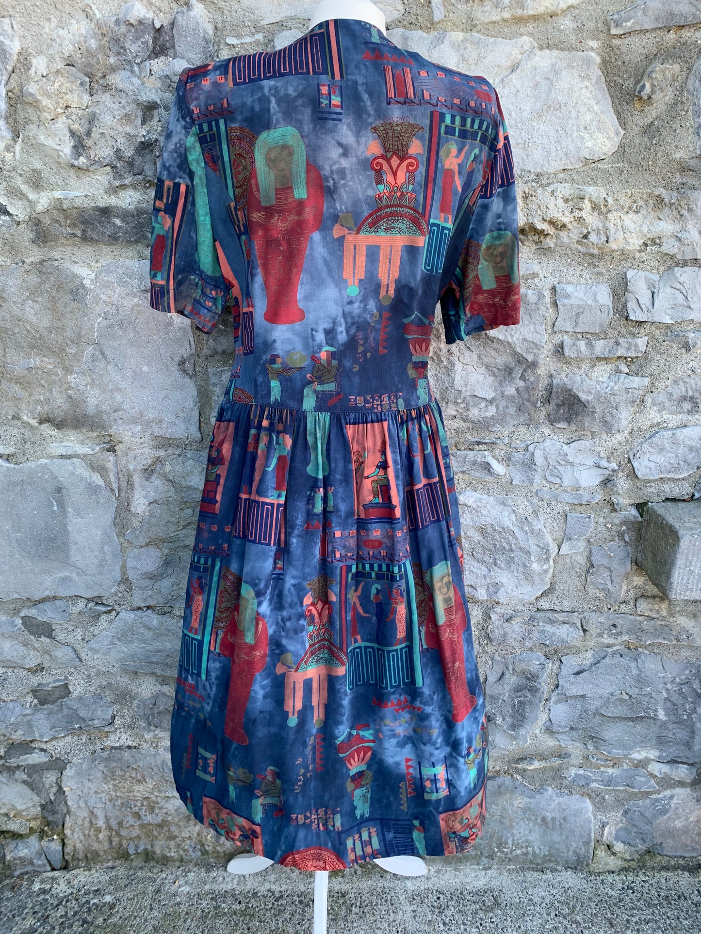 Migisan Ancient Egypt print dress uk 12