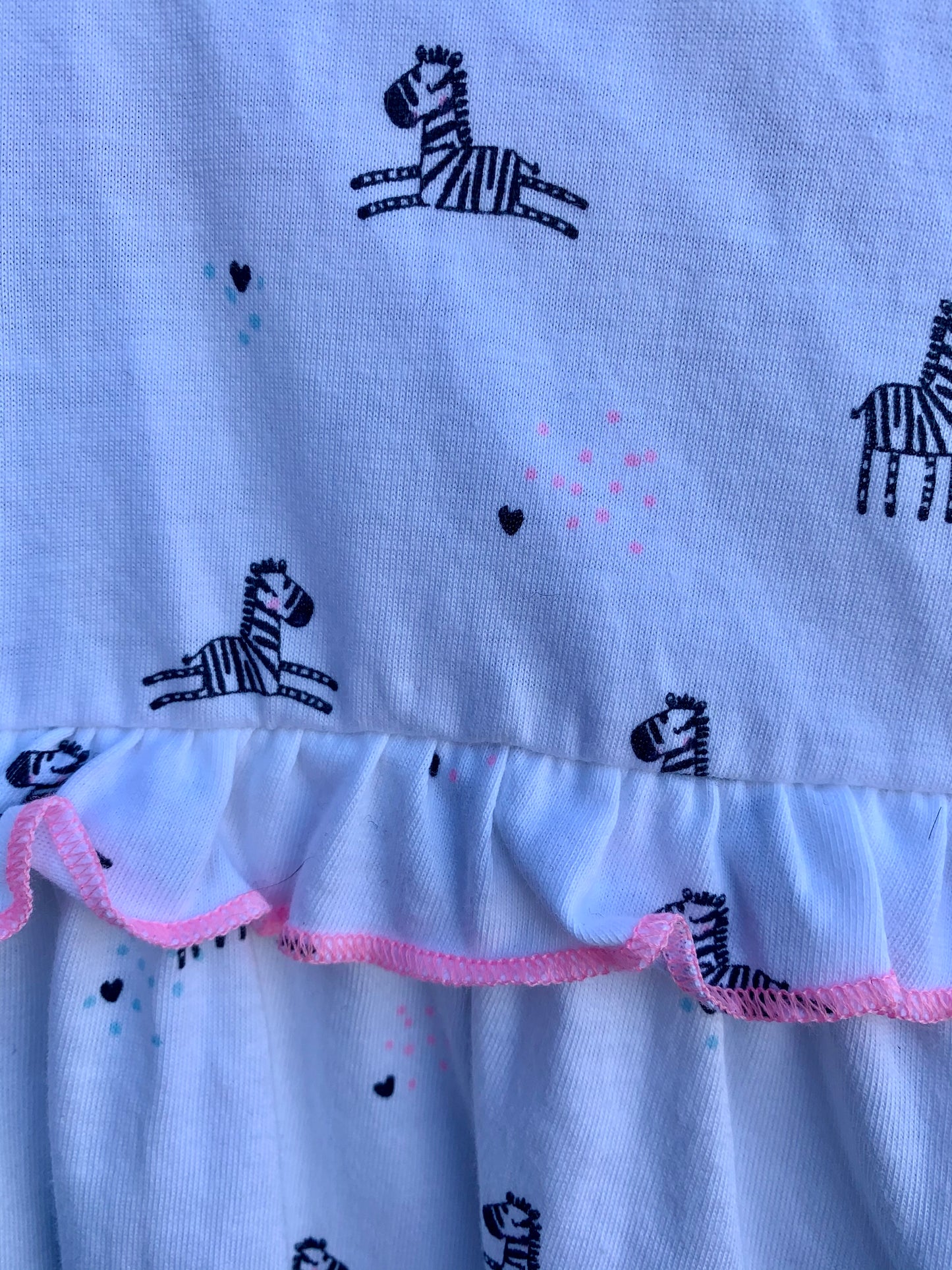White zebras dress 3-6m (62-68cm)
