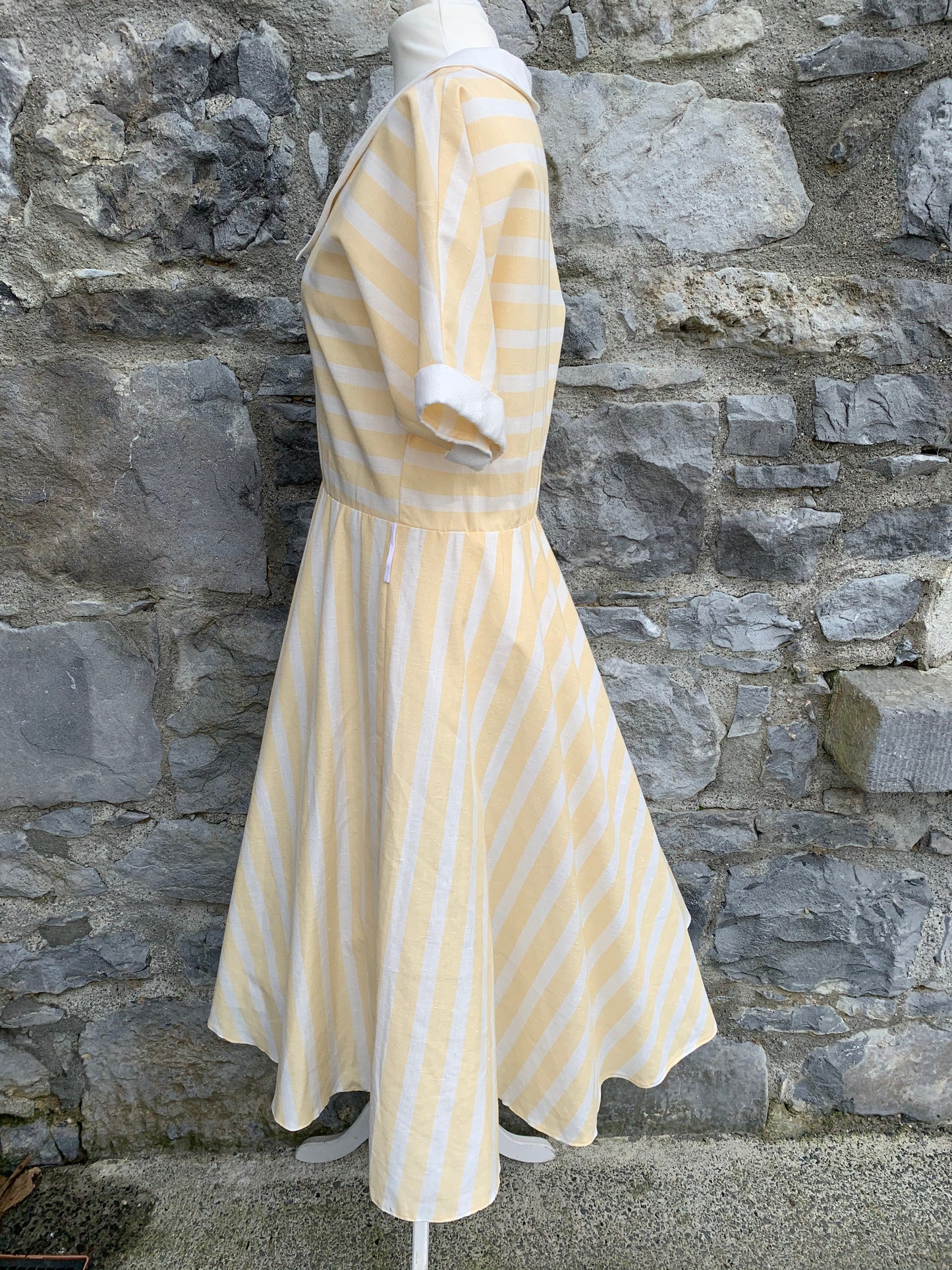 Yessica stripy yellow dress uk 10-12