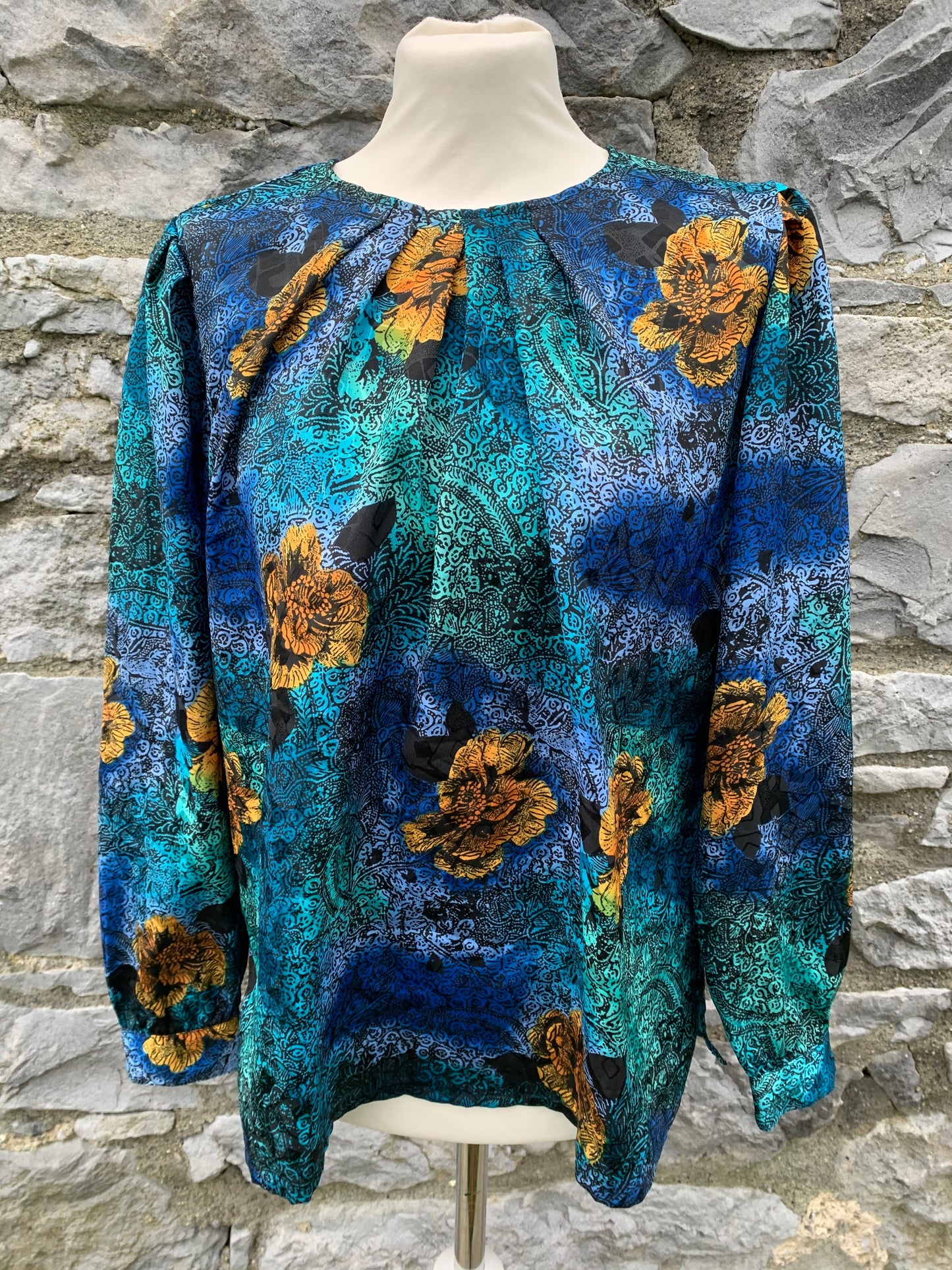 Ombré top with orange flowers uk 12