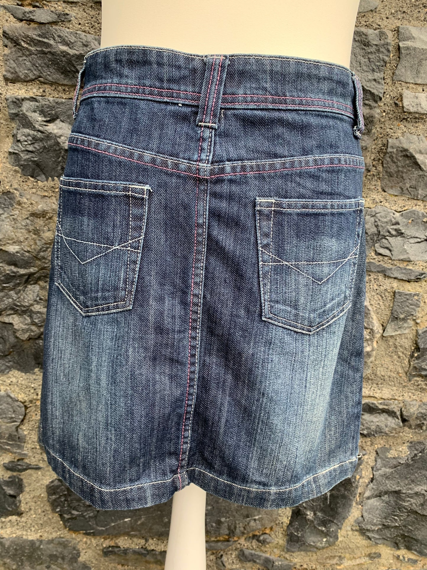 Denim skirt with embroidery uk 10