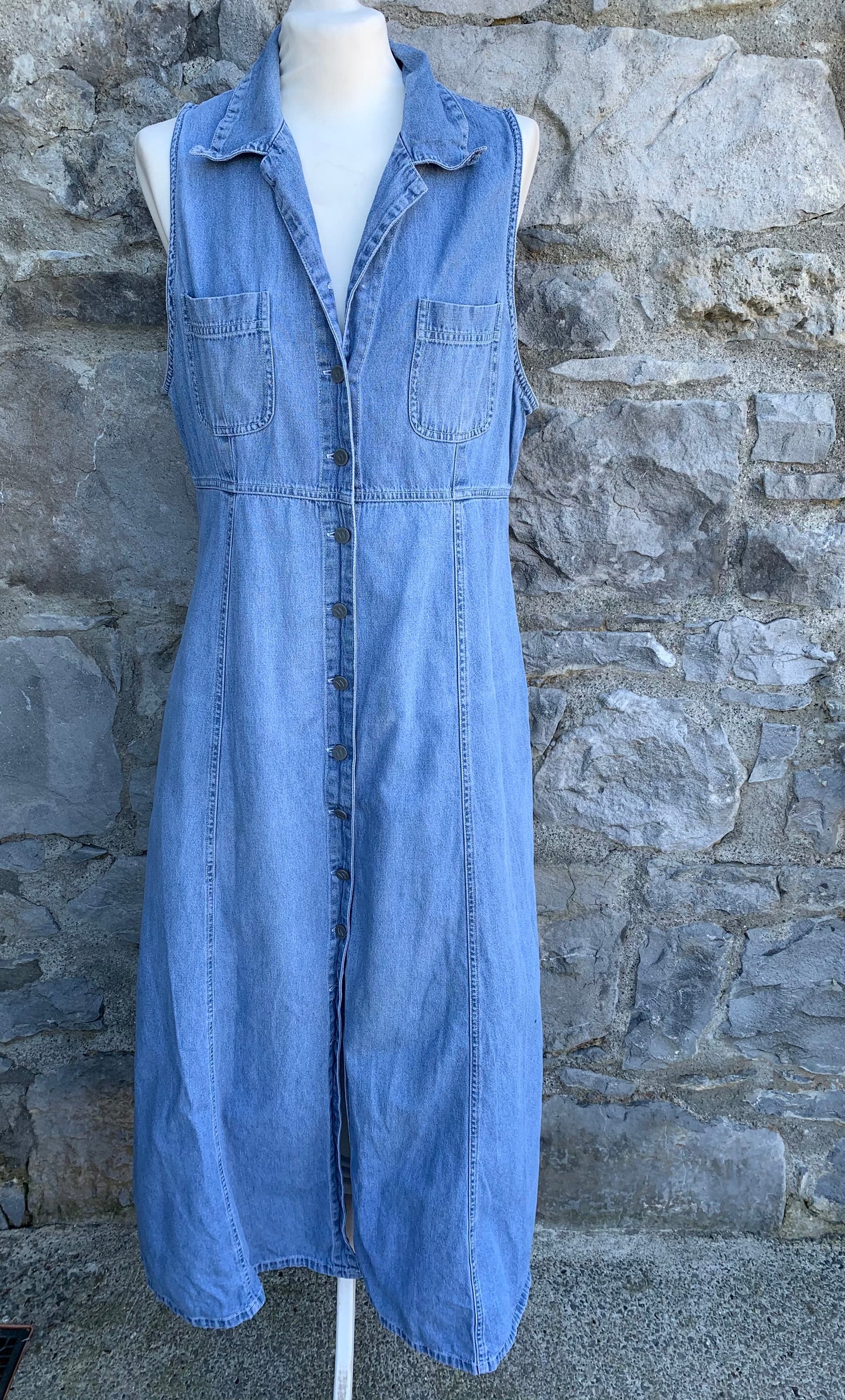 NY jeans 90s denim maxi dress uk 12-14