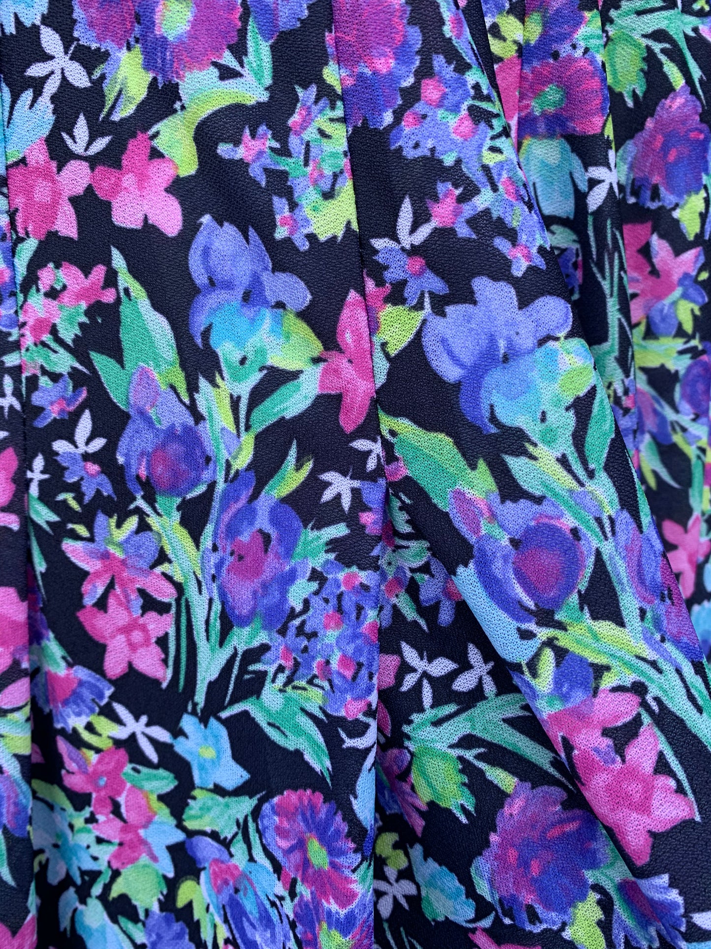 Pink&purple flowers midi skirt uk 14