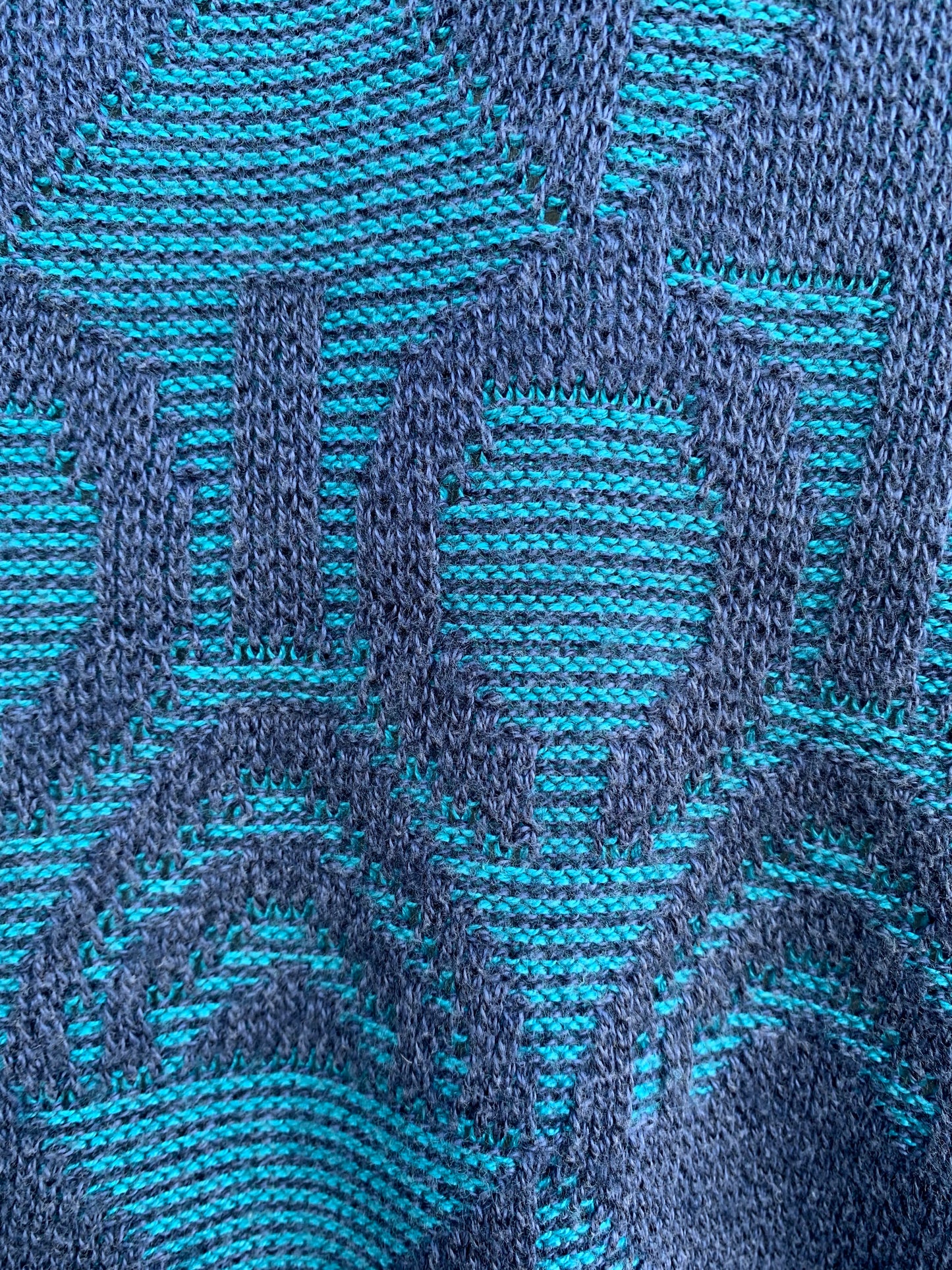 Blue geometric jumper Large