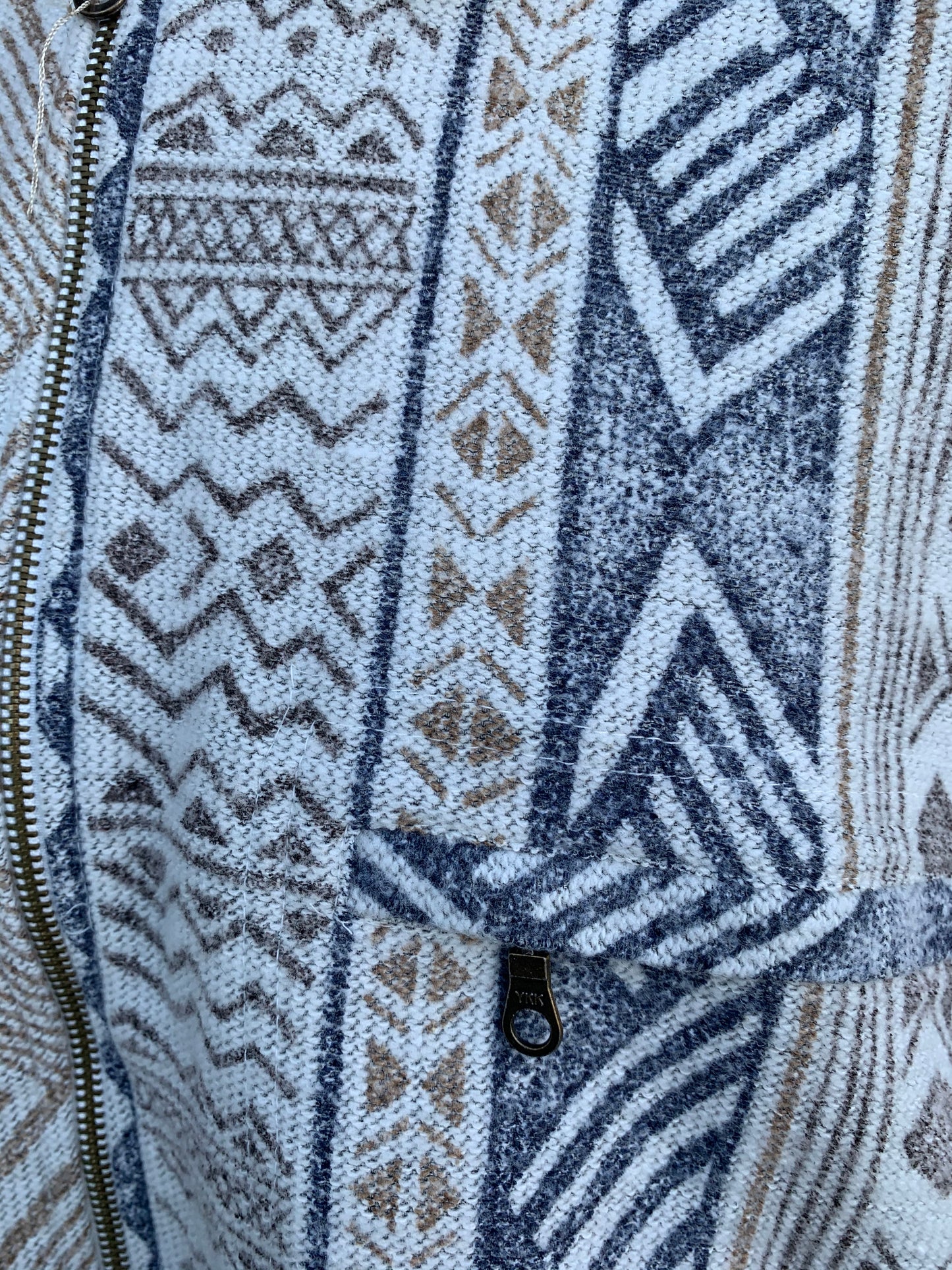 Topstar 90s zipped Aztec shirt Large