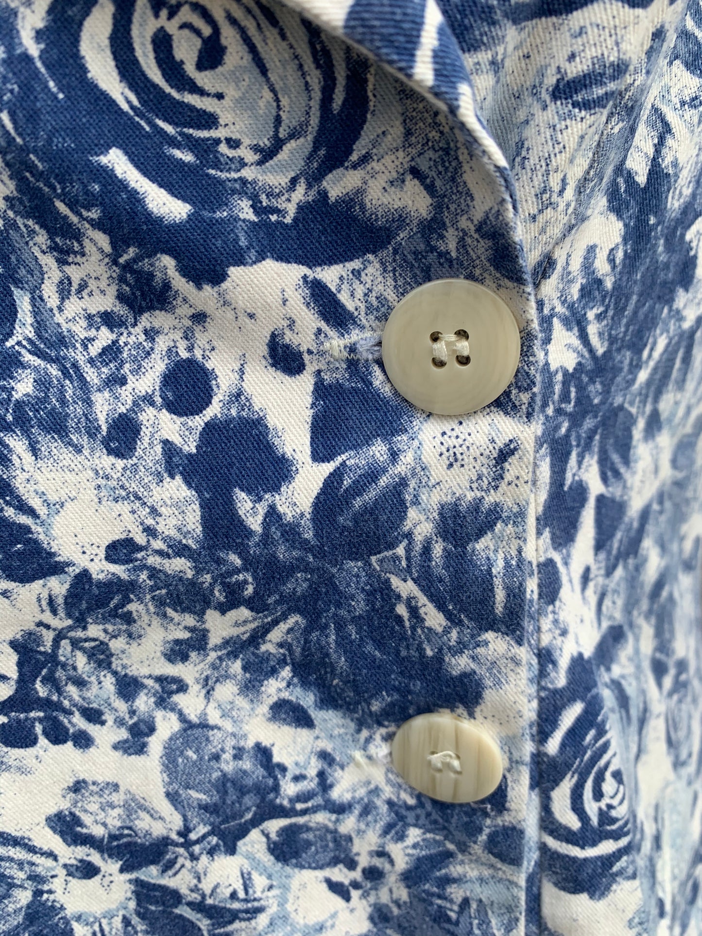 80s Blue&white gilet uk 12-14