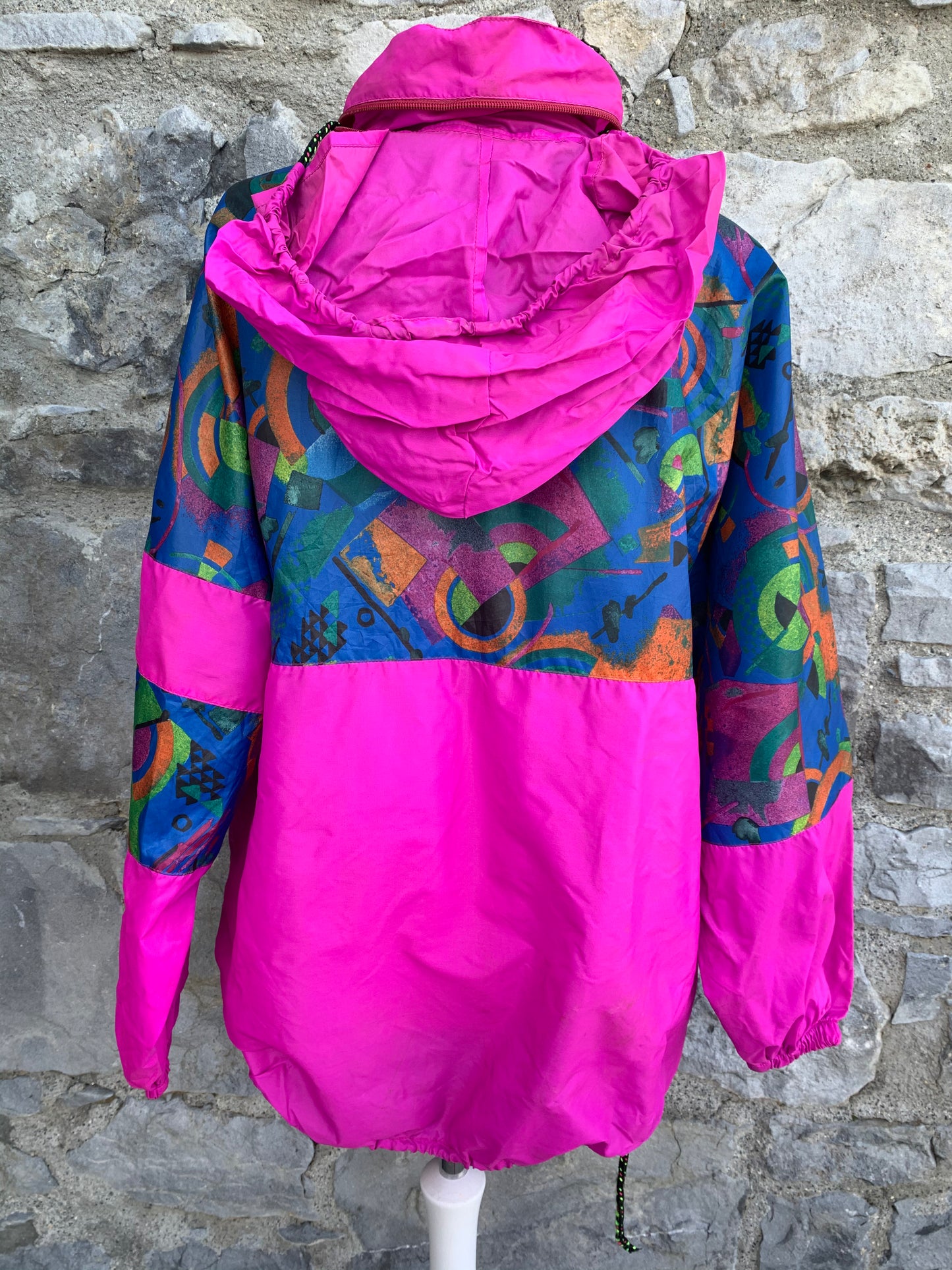 Etirel pink abstract windbreaker Small