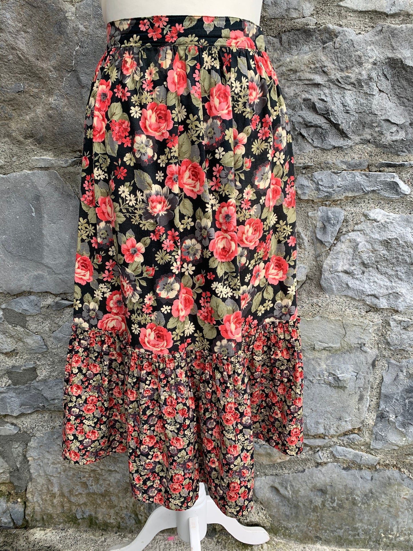 90s roses skirt uk 8