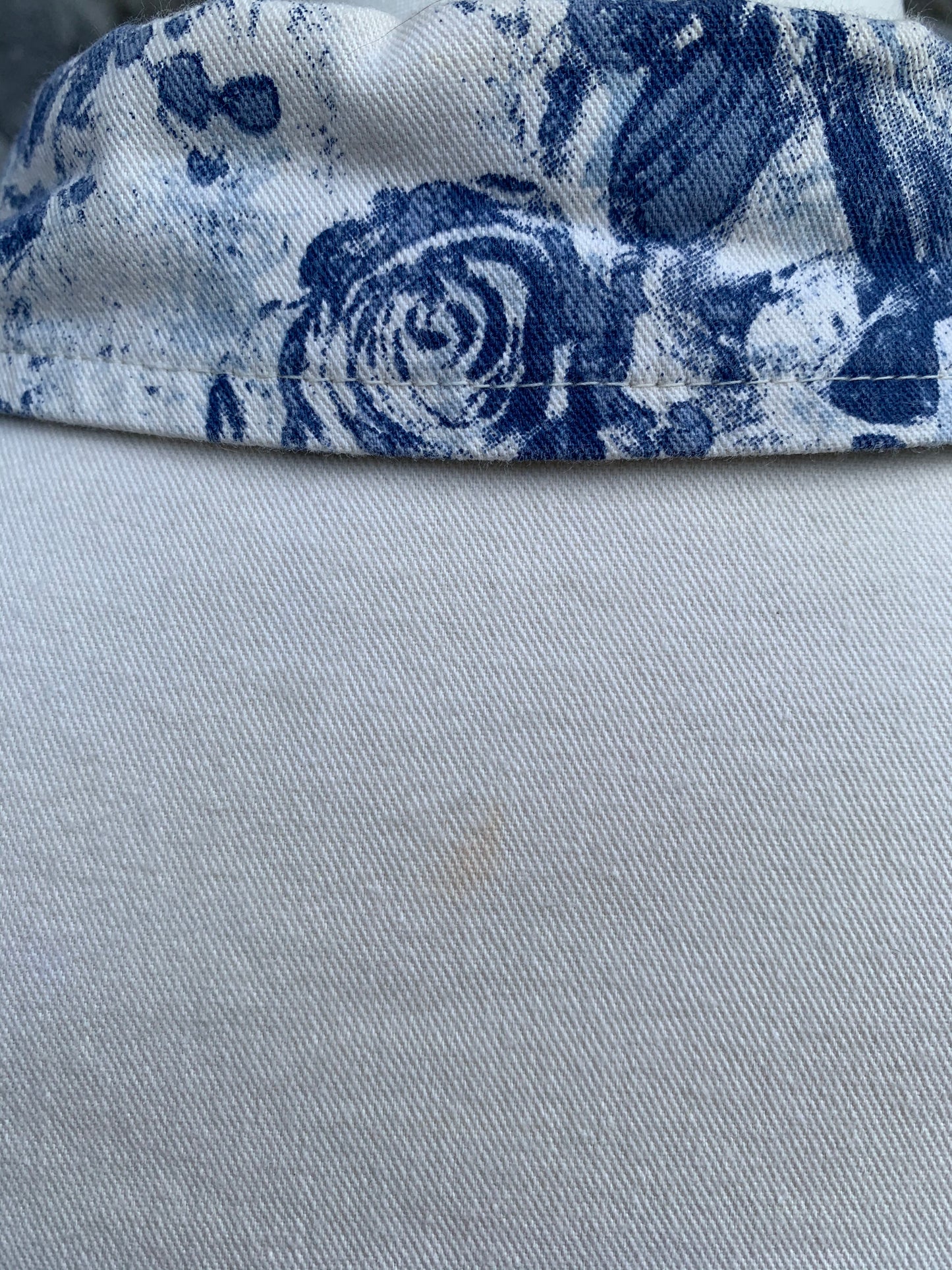 80s Blue&white gilet uk 12-14