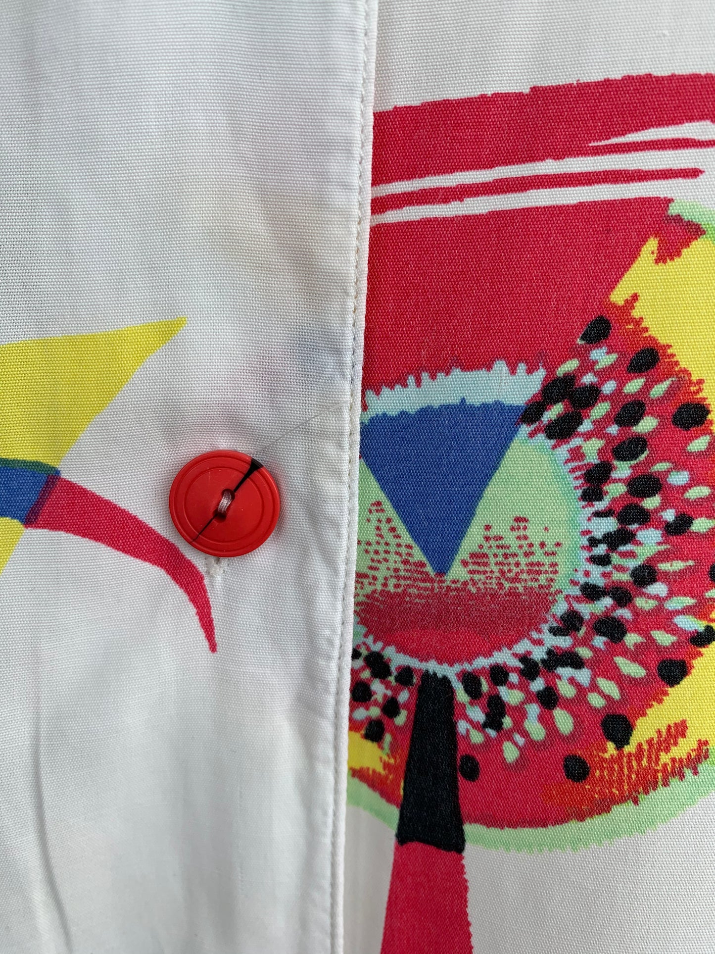 Tru 80s abstract white shirt uk 14-16
