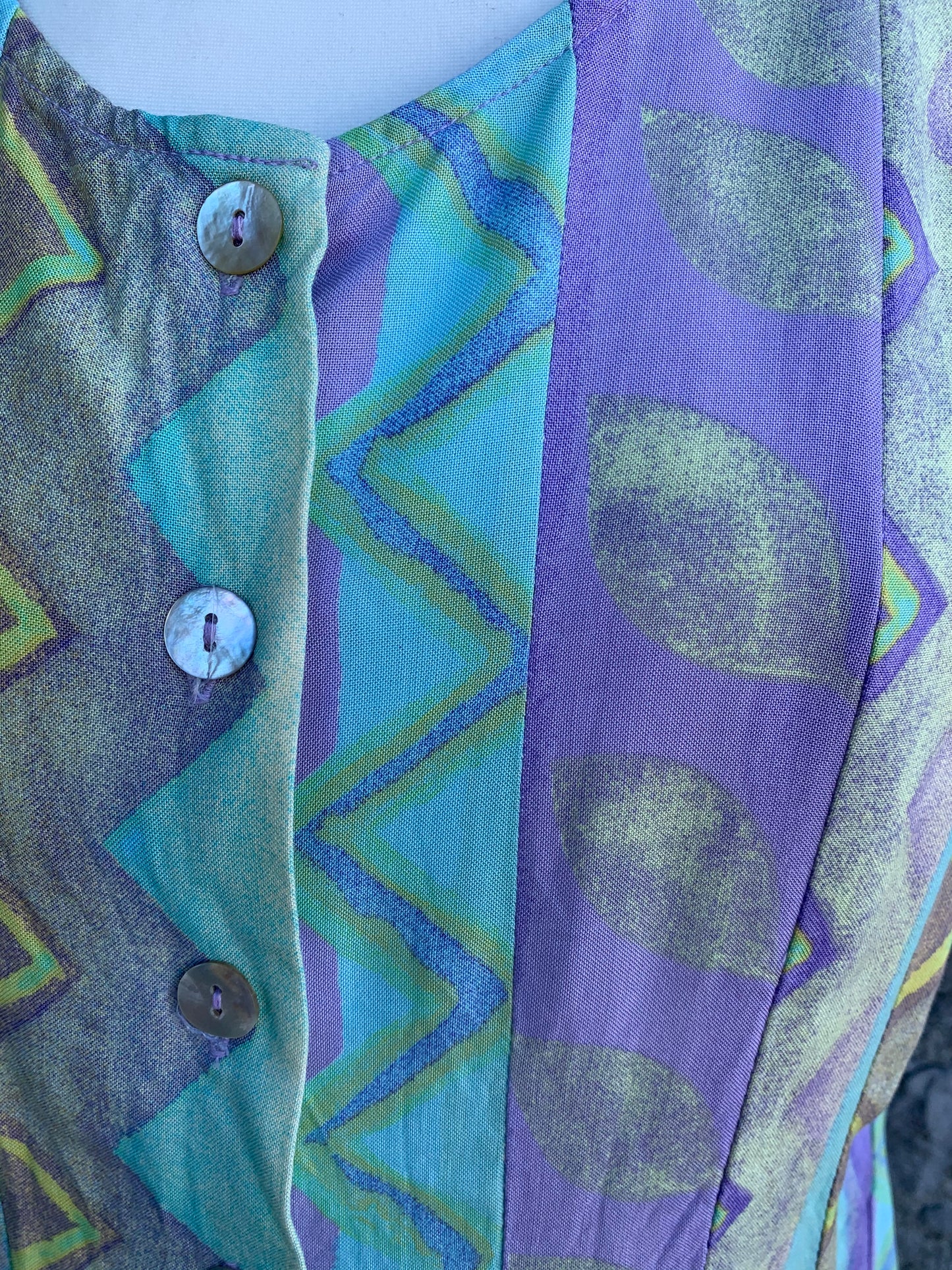Beach Club 80s geometric sleeveless dress uk 14