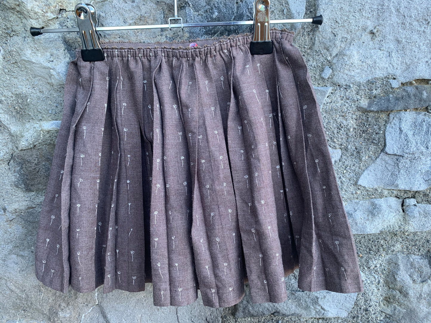 Brown pleated skirt 3y (98cm)