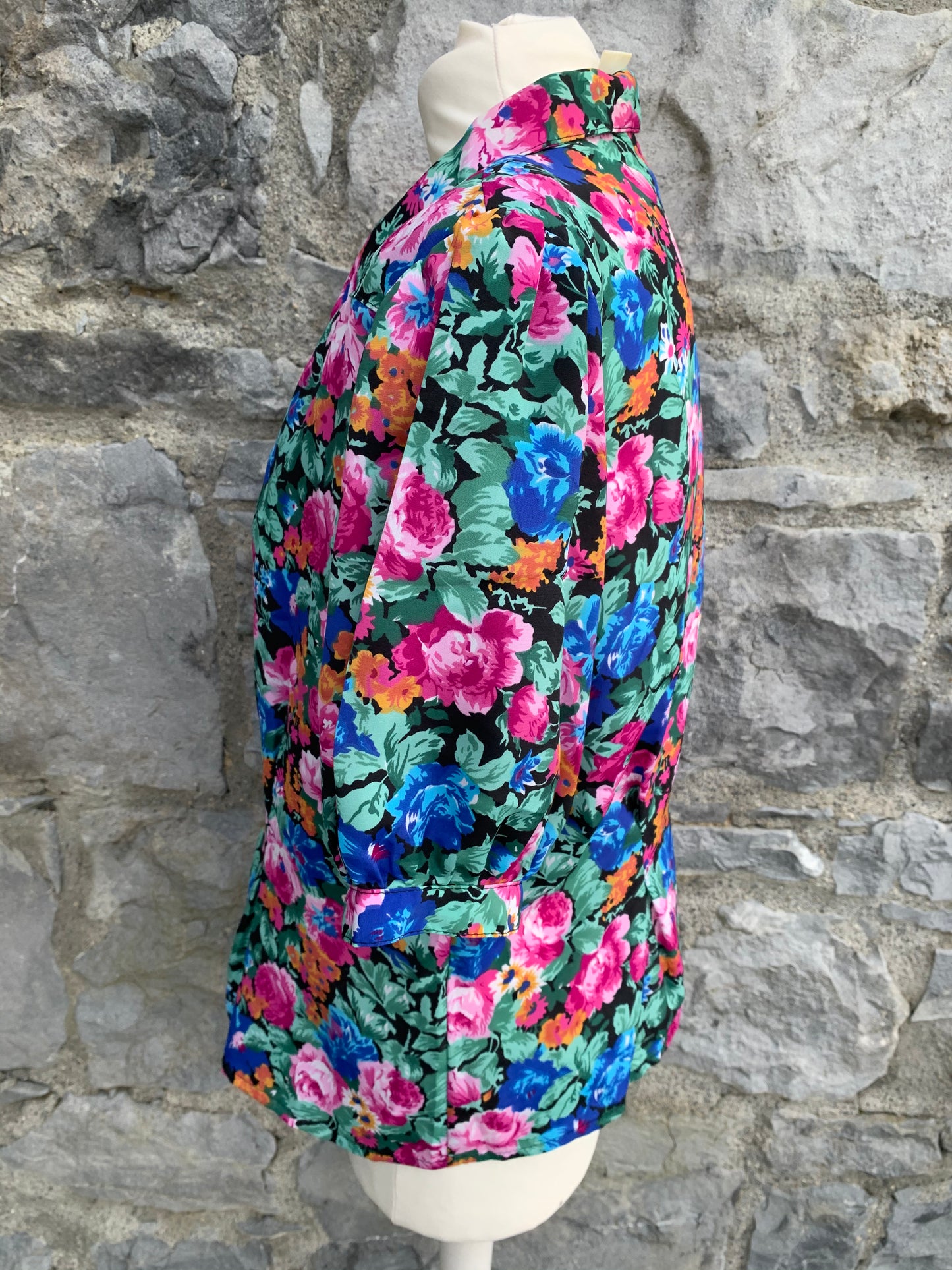 80s flower shirt uk 14