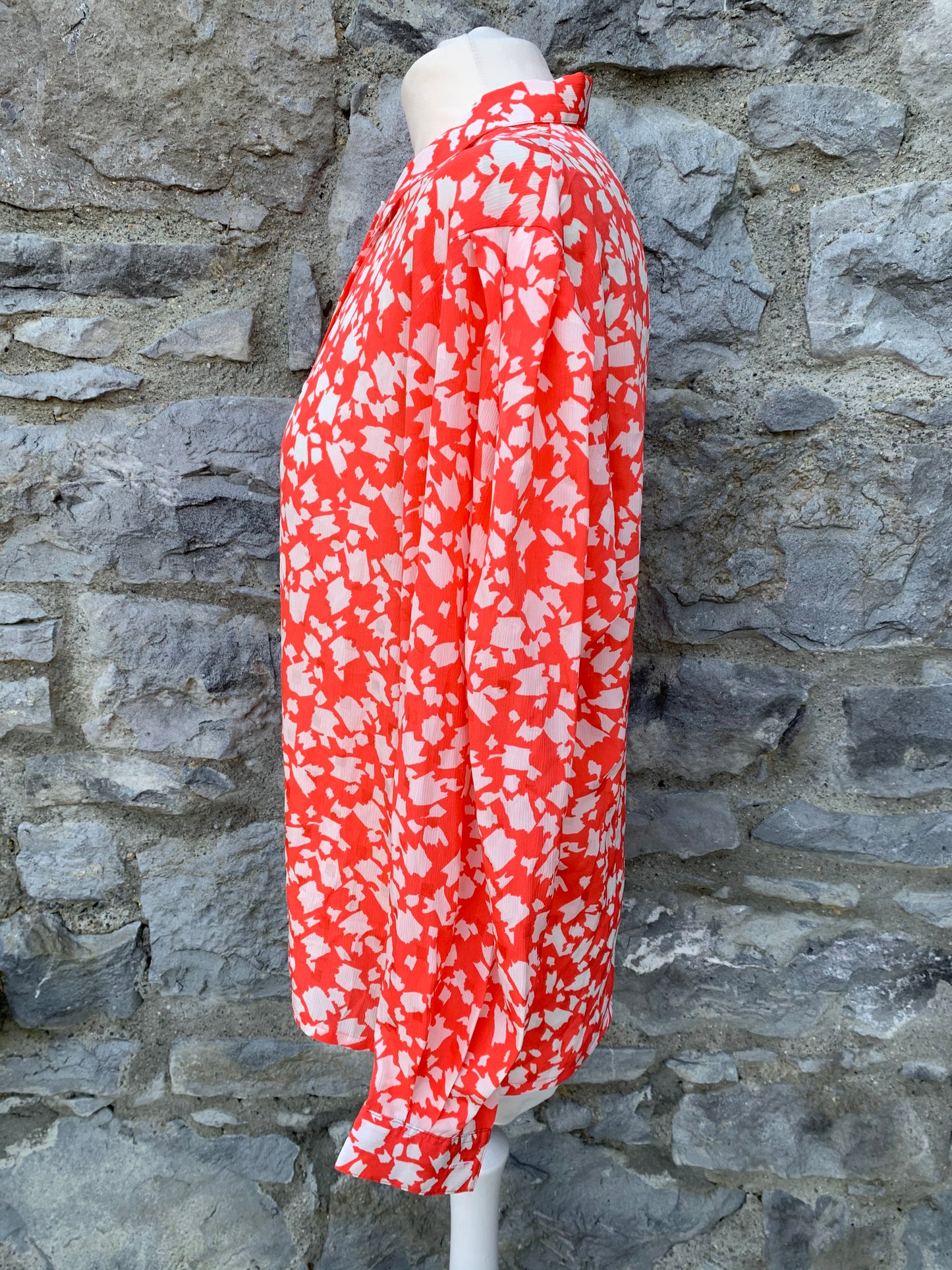 Jaeger orange&white blouse uk 10