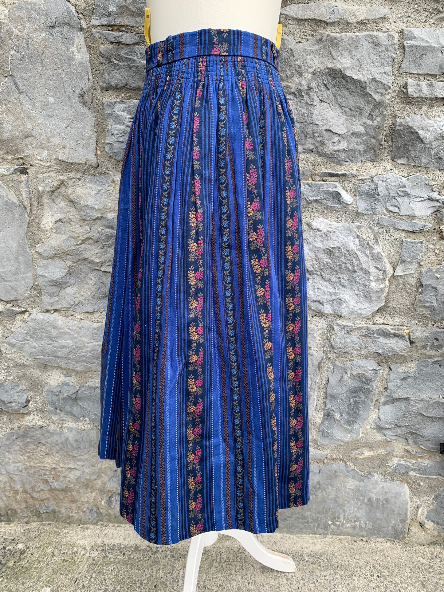 Blue folk skirt uk 10