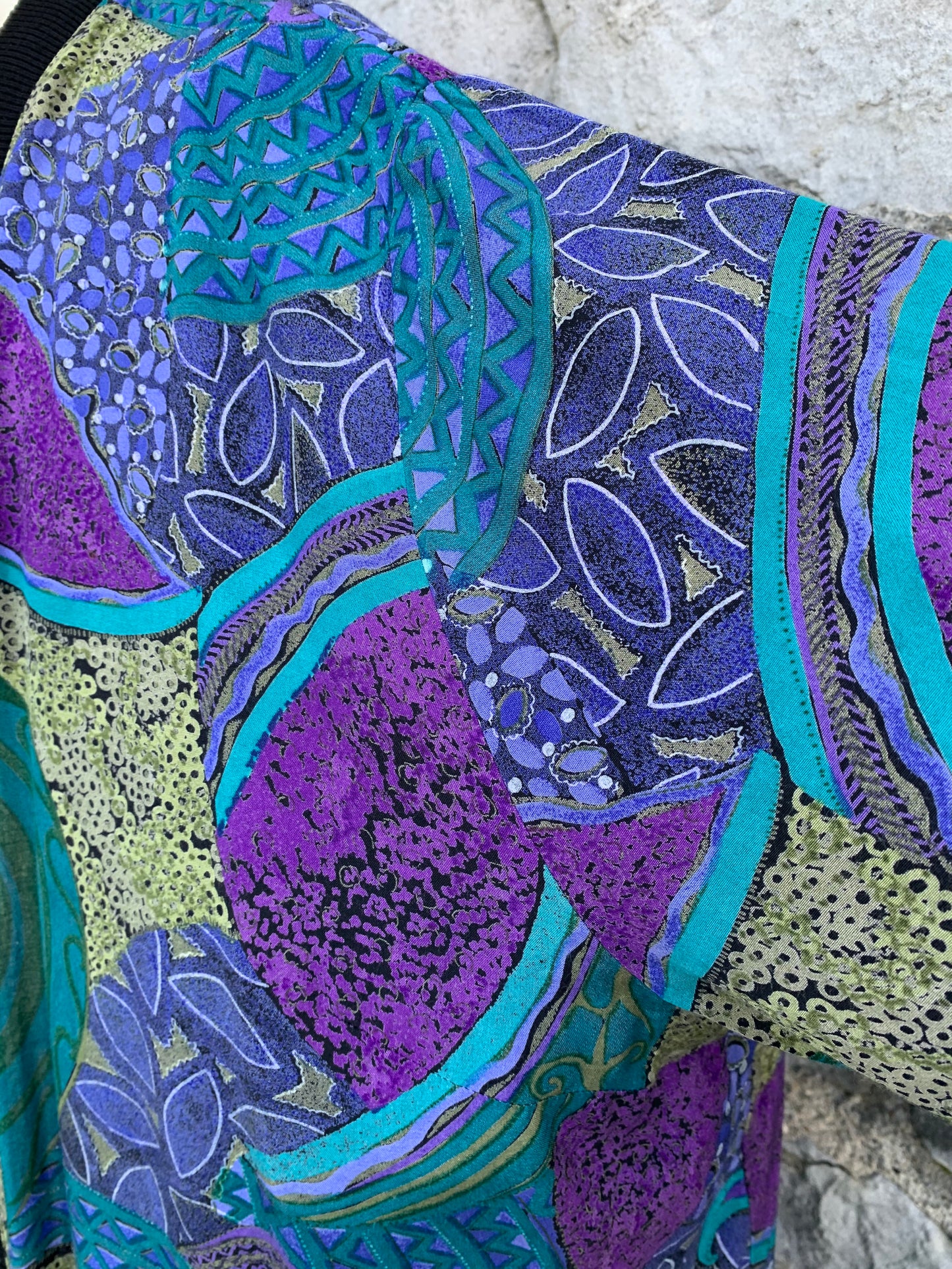 80s summer abstract blazer uk 12-18