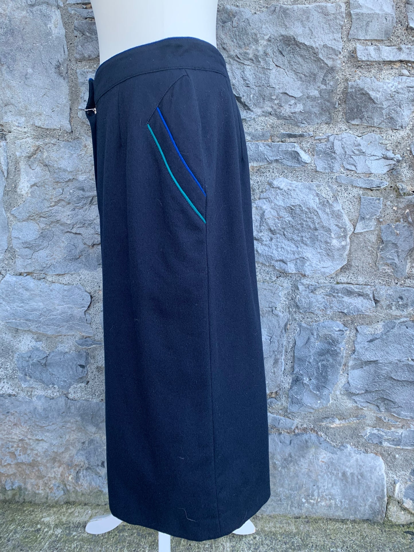Yarell 80s navy skirt uk 12
