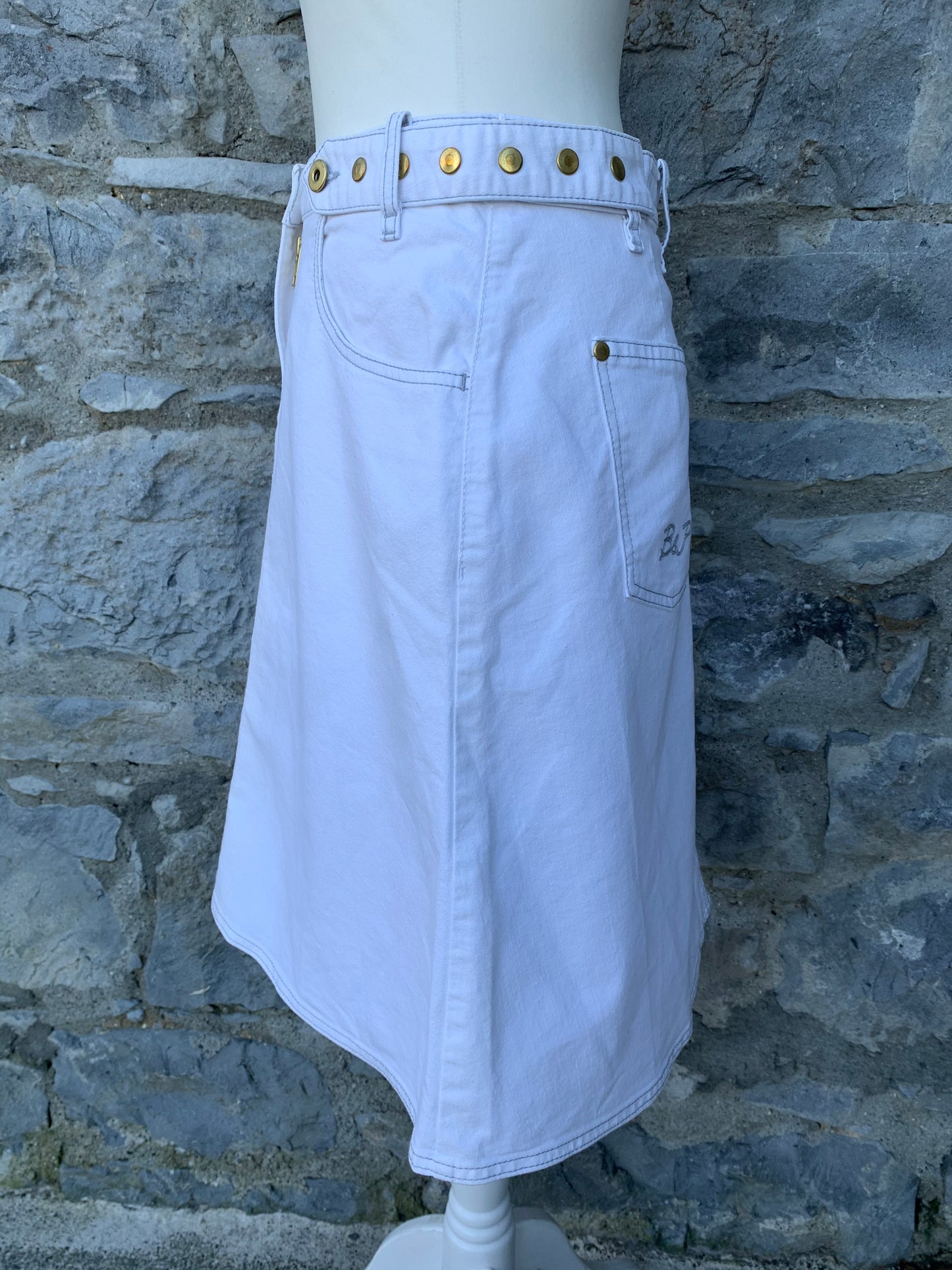 White denim skirt uk 10