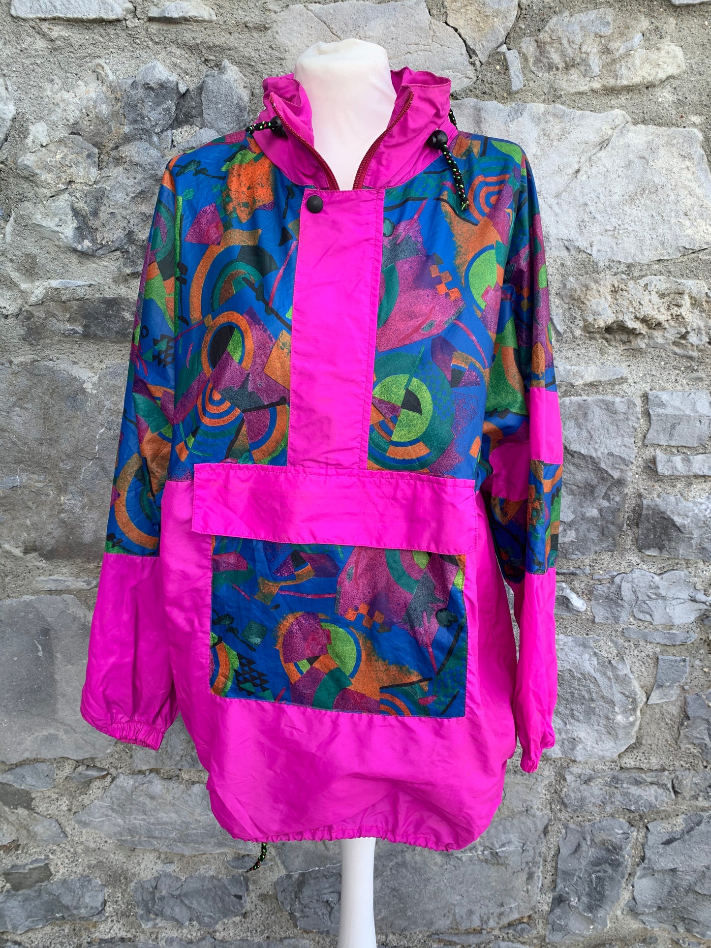 Etirel pink abstract windbreaker Small